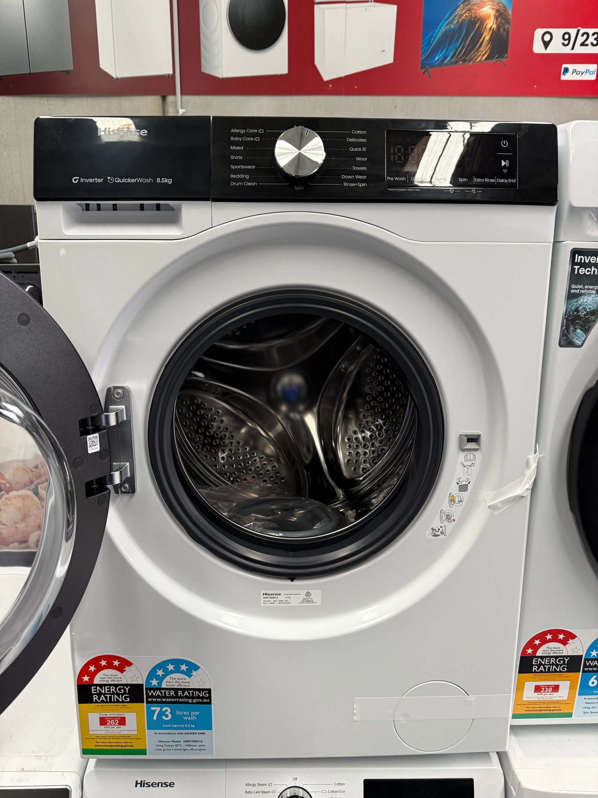 Hisense 8.5kg Front Load Washer – Factory Seconds | HWF3S8514 | MELBOURNE