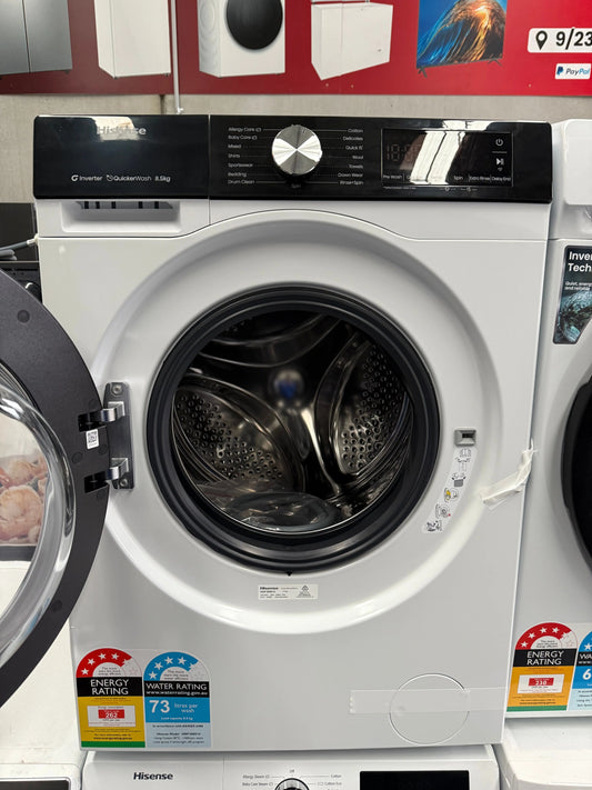 Hisense 8.5kg Front Load Washer – Factory Seconds | HWF3S8514 | MELBOURNE
