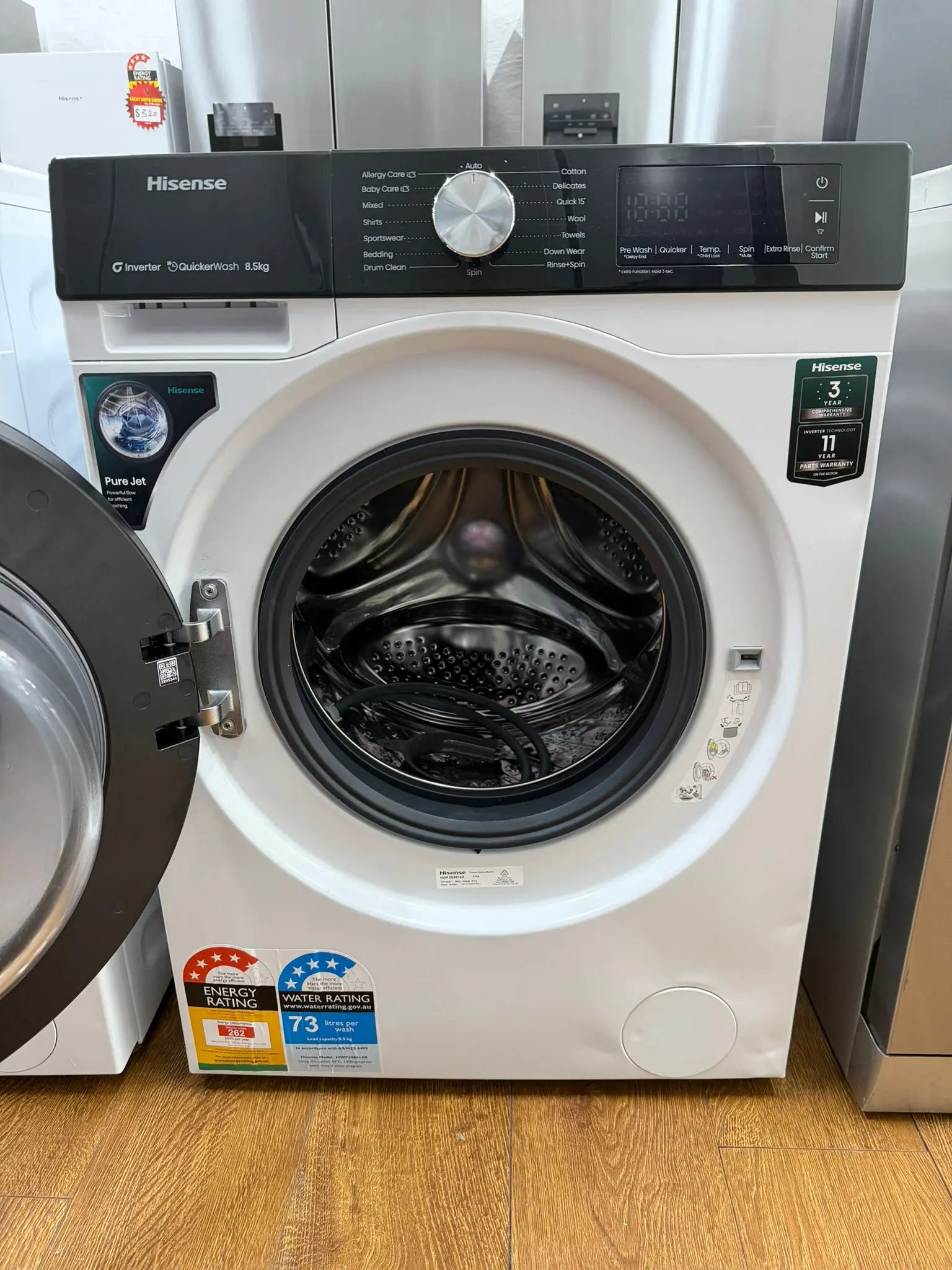 Hisense 8.5kg Series 3S Front Load Washing Machine (Factory Seconds) – HWF3S8514X