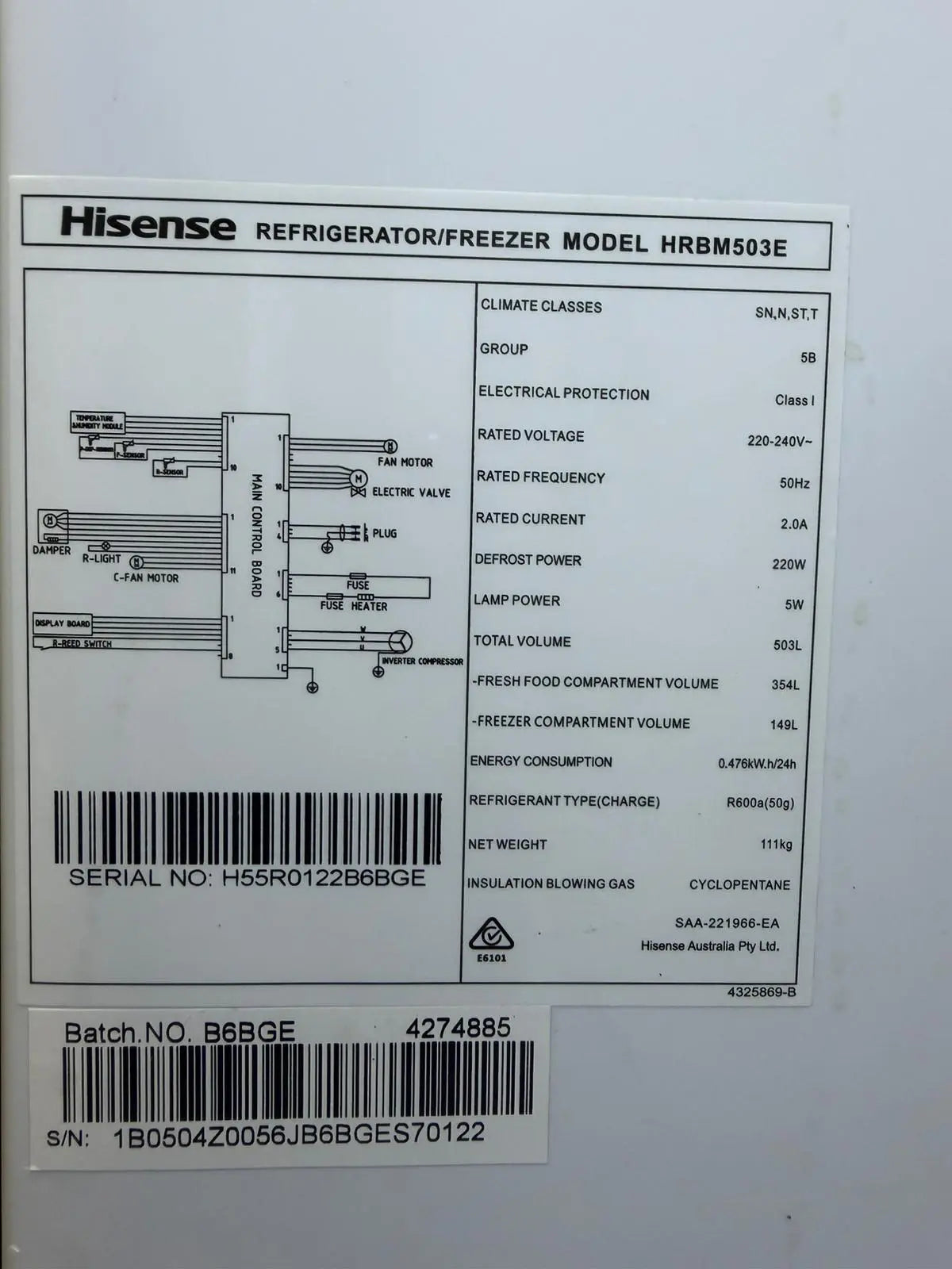 Hisense Bottom Mount Refrigerator/Freezer HRBM503E 503L – Refurbished | BRISBANE