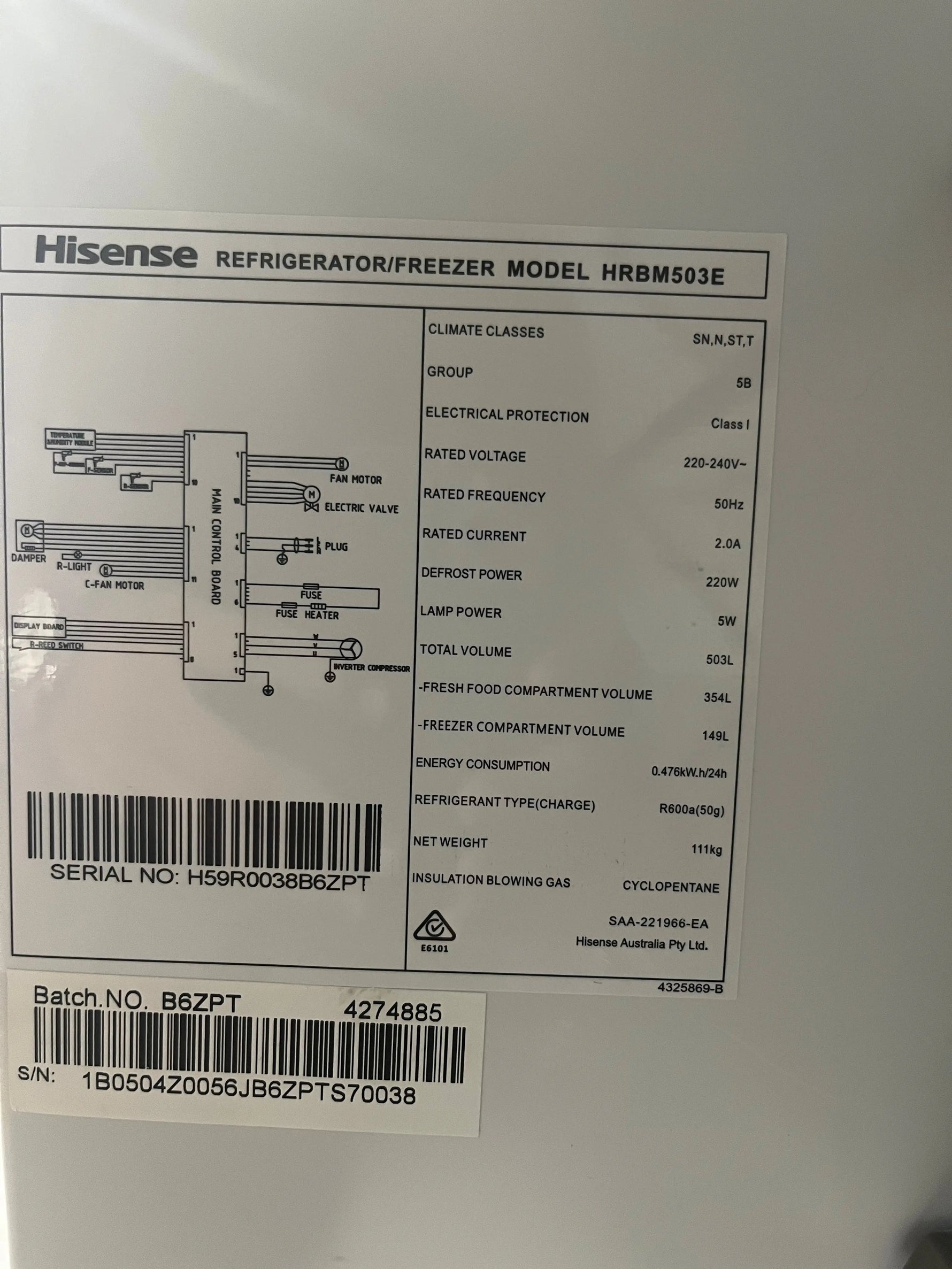 Hisense HRBM503E 503L PureFlat Bottom Mount Fridge – Dark Stainless Steel | ALEXANDRIA
