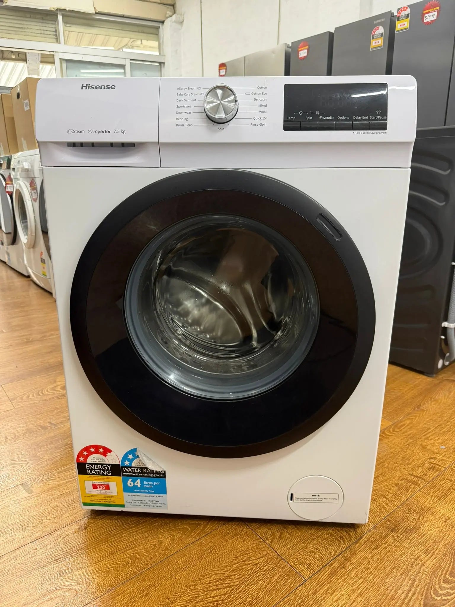 Hisense HWFY7514 7.5kg Front Load PureJet Washing Machine – Refurbished