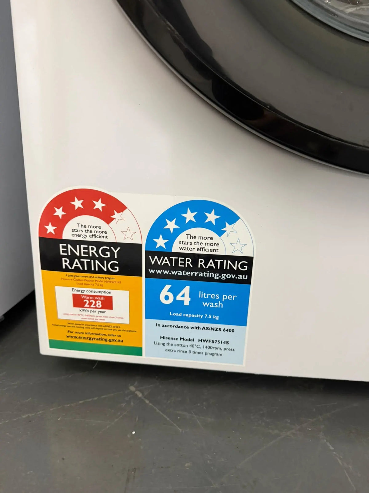 Hisense Series 3S 7.5kg Front Load Washer – Factory Second | MELBOURNE