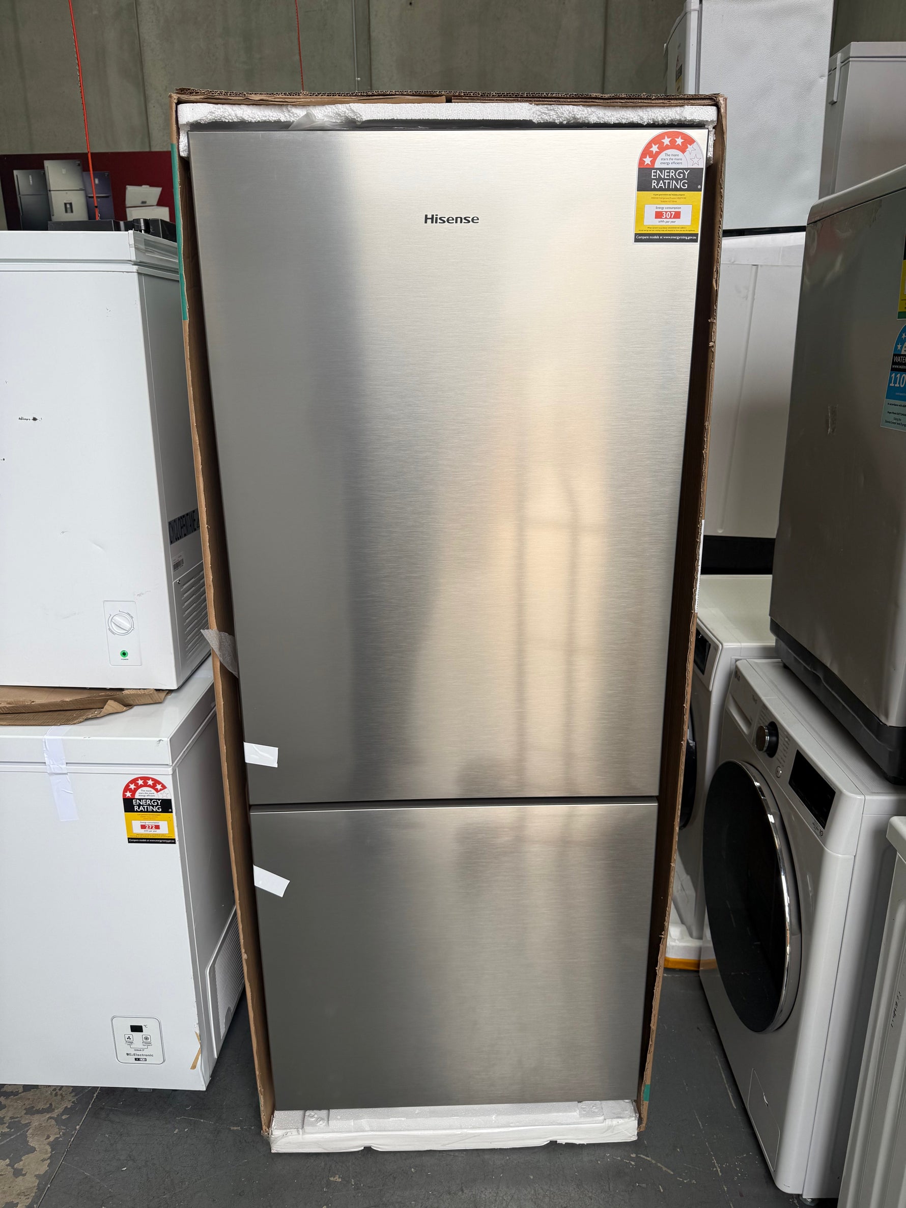 Hisense 418L Bottom Mount Fridge – Carton Damaged-HRBM418S | MELBOURNE