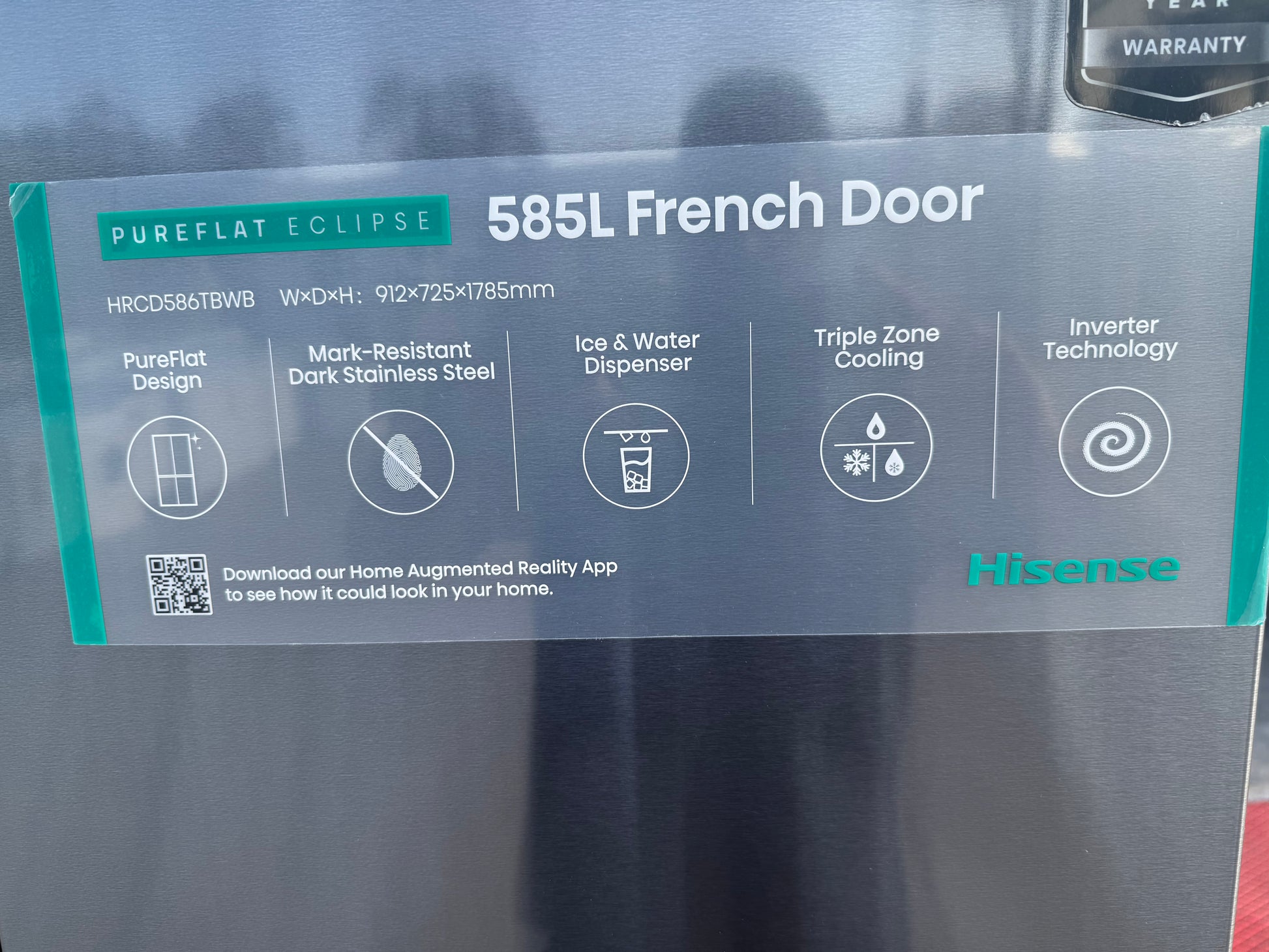 Refurbished Hisense fridge freezer 585 litres | SYDNEY