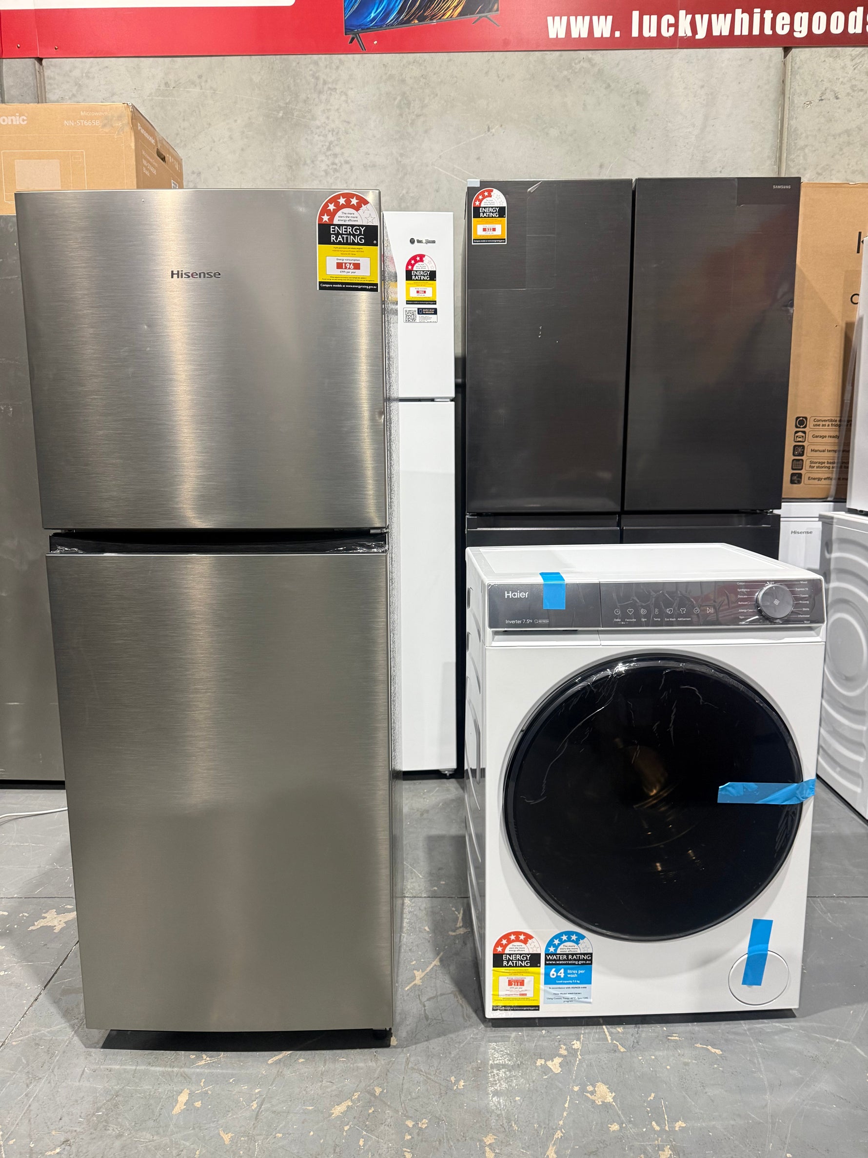 Hisense 205L Top Mount Fridge Freezer + Haier 7.5 KG washer– Factory Seconds / factory seconds | MELBOURNE