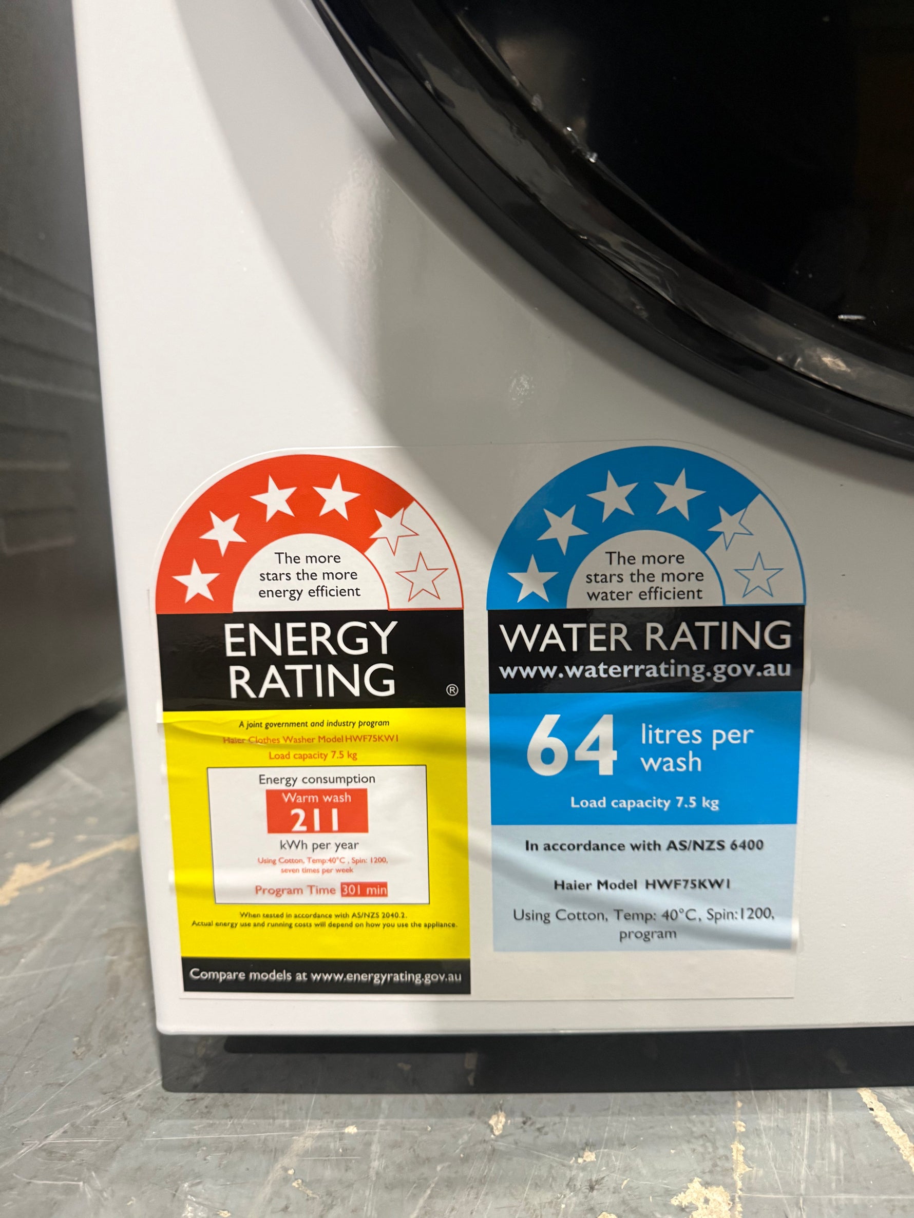LG 315L Fridge Freezer + Haier 7.5kg Front Load Washer factory seconds | MELBOURNE