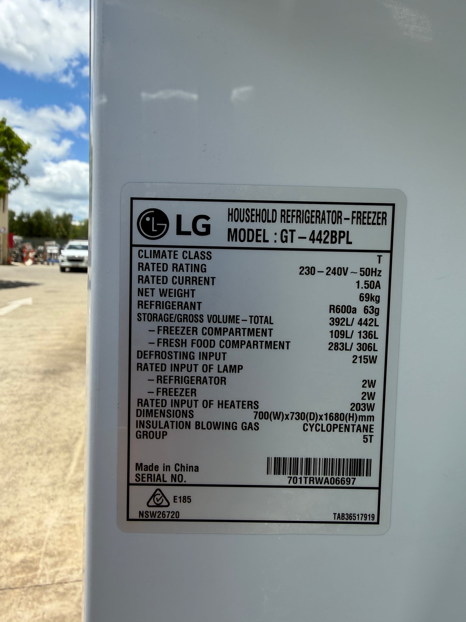 Combo Refurbished LG 442L Top Mount Fridge Freezer & Stirling 8Kg washer