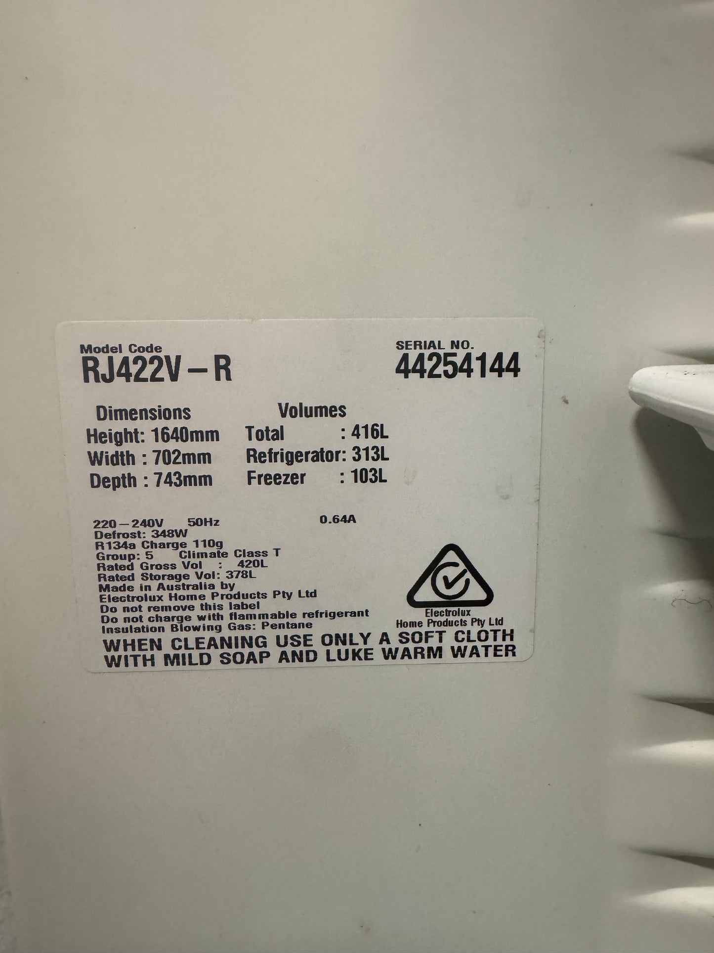 Refurbished Westinghouse fridge freezer 416 L | SYDNEY