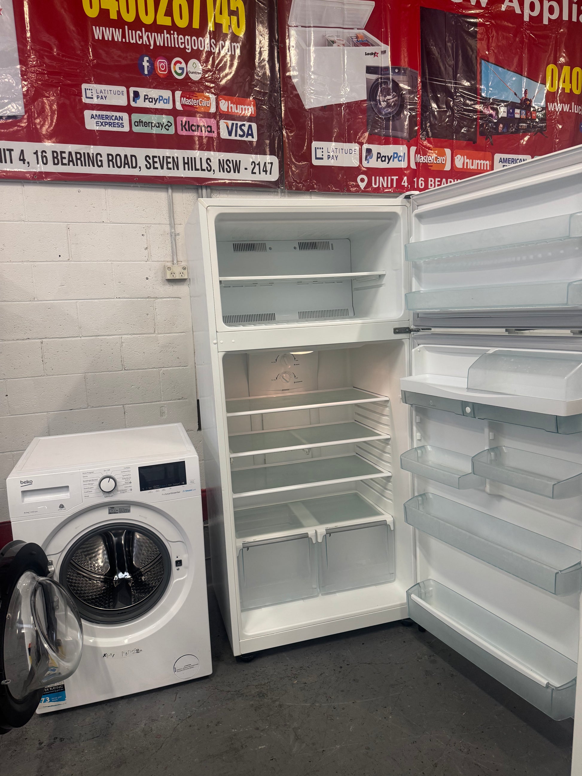 Combo offer Refurbished Westinghouse refrigerator/BEKO Washer 520L/8.5 Kg | SYDNEY