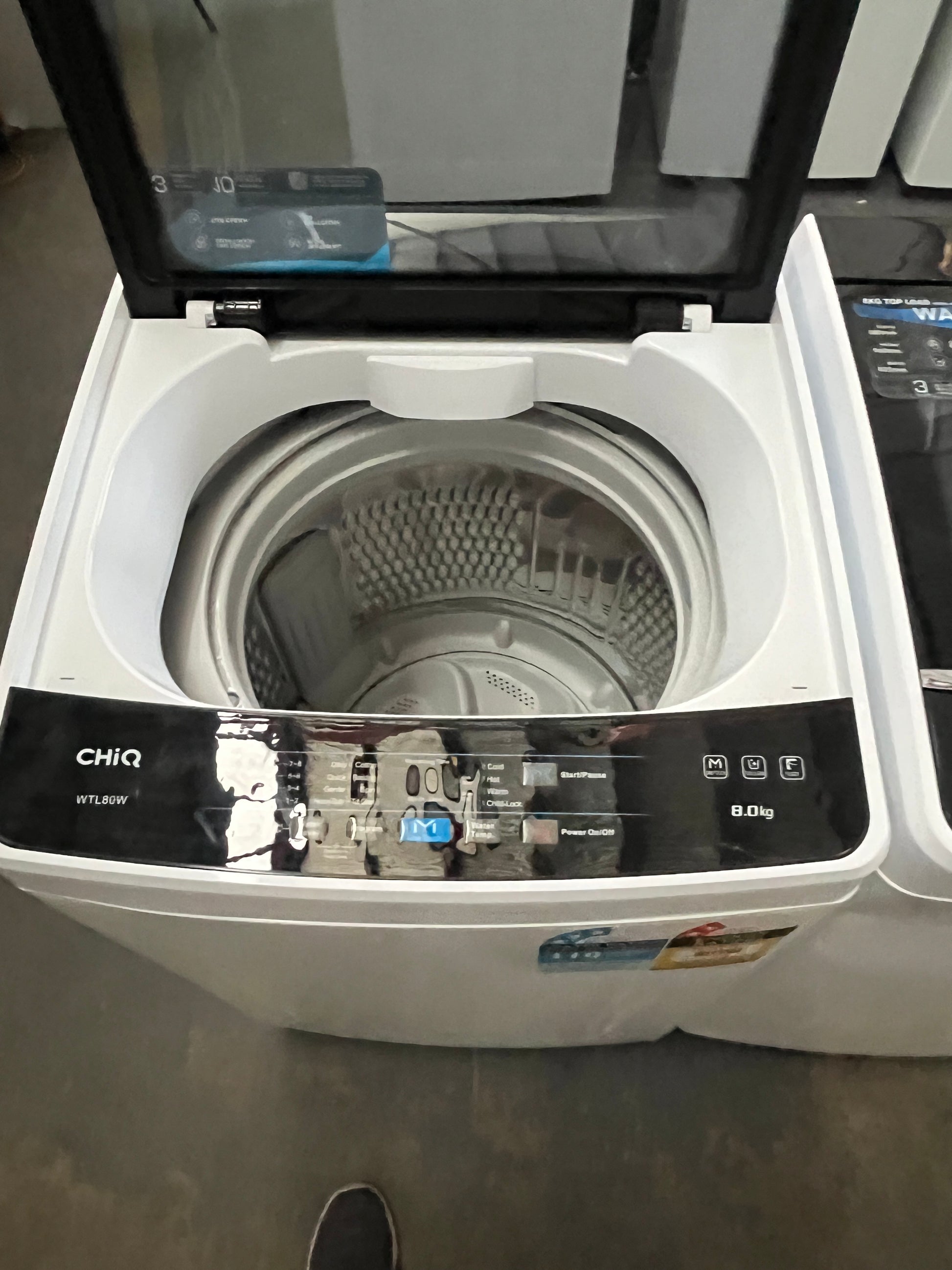 Refurbished CHiQ washing machine Model WTL80W
Load capacity 8.0 kg | ADELAIDE