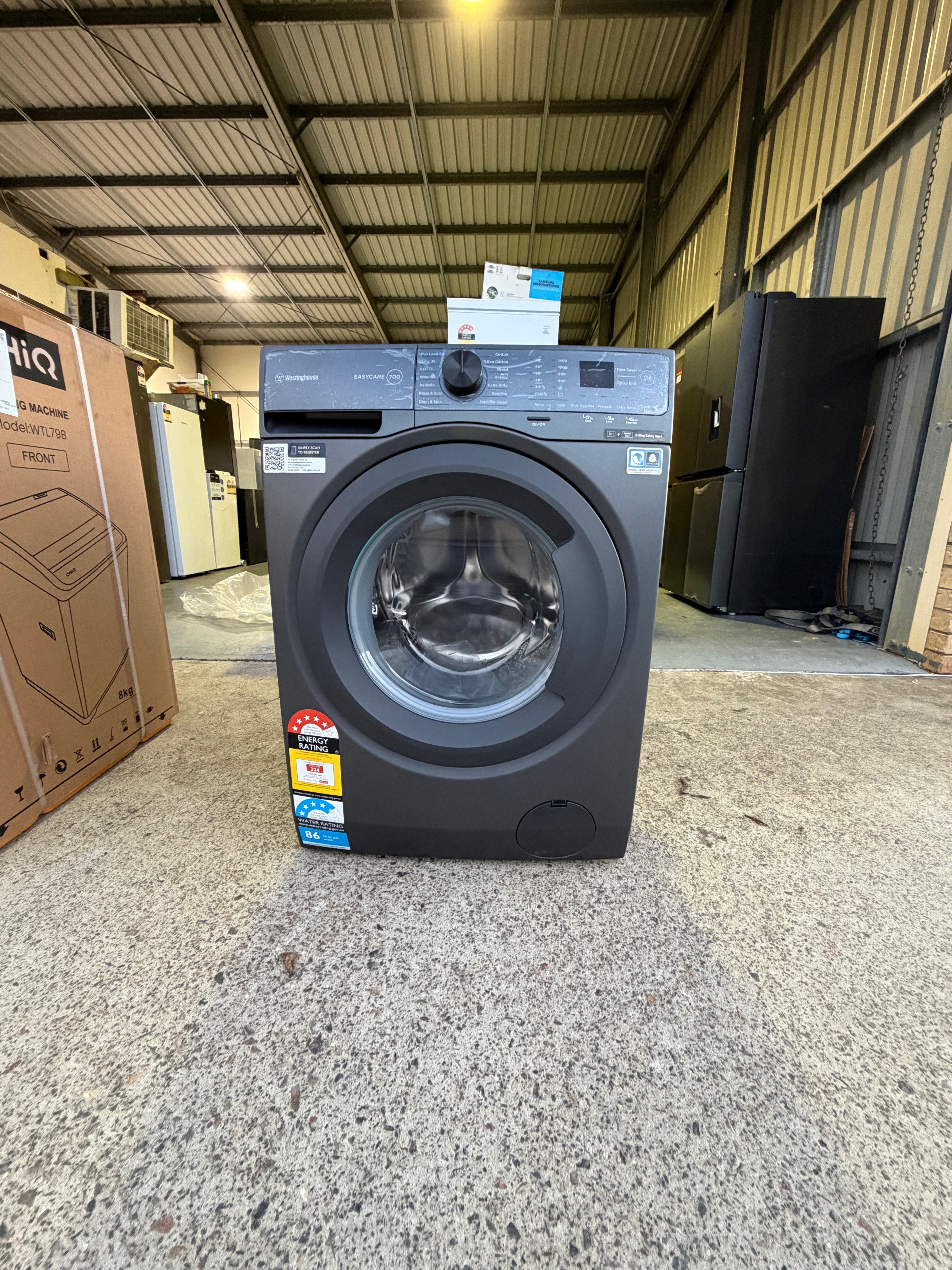 Factory Second Westinghouse 10kg Front Load Washing Machine WWF1044M7SAS – 1400RPM Inverter Motor | BRISBANE