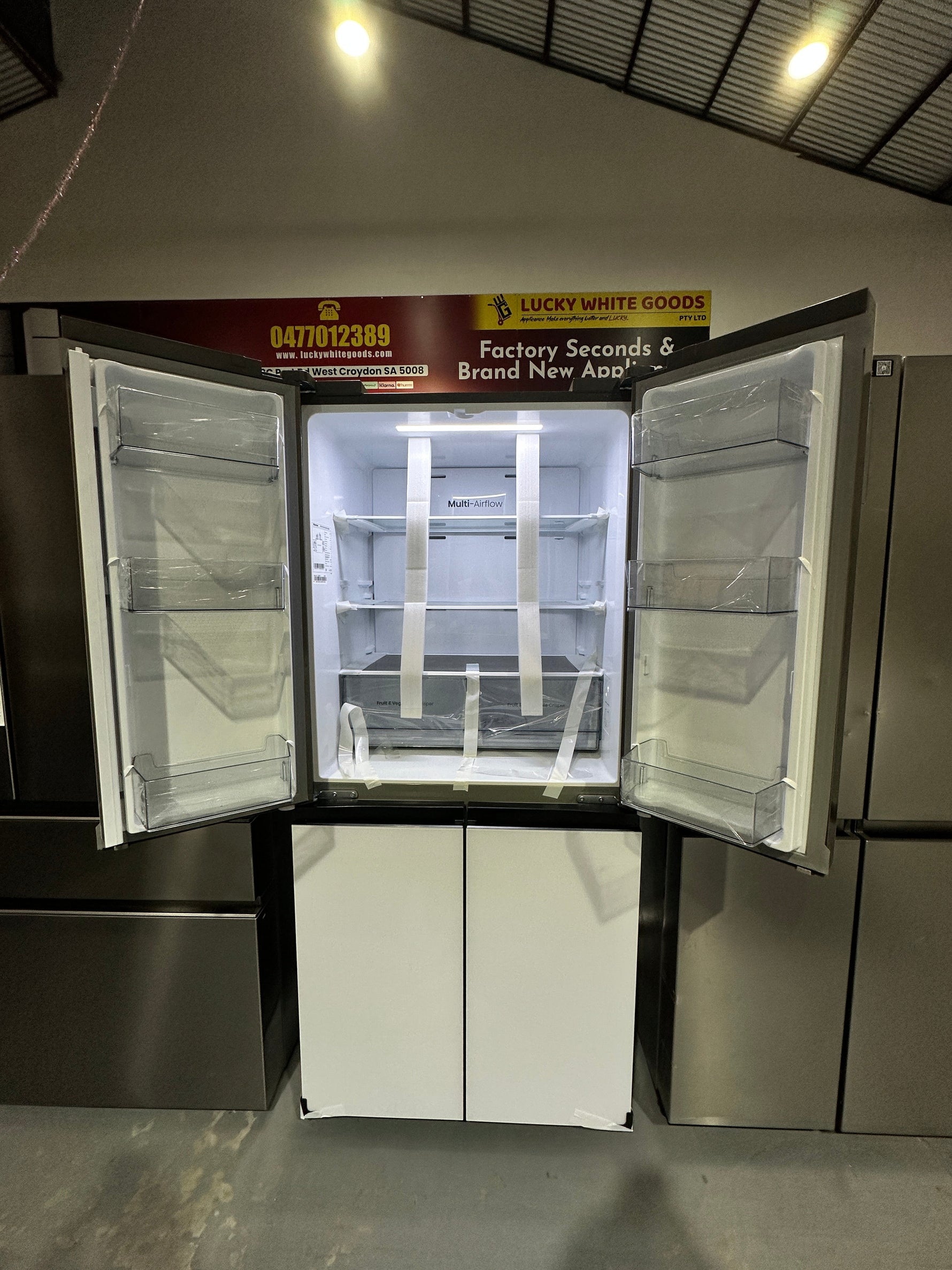 Hisense 483L French Door Fridge Freezer – White Glass Finish | HRCD483G | ADELAIDE