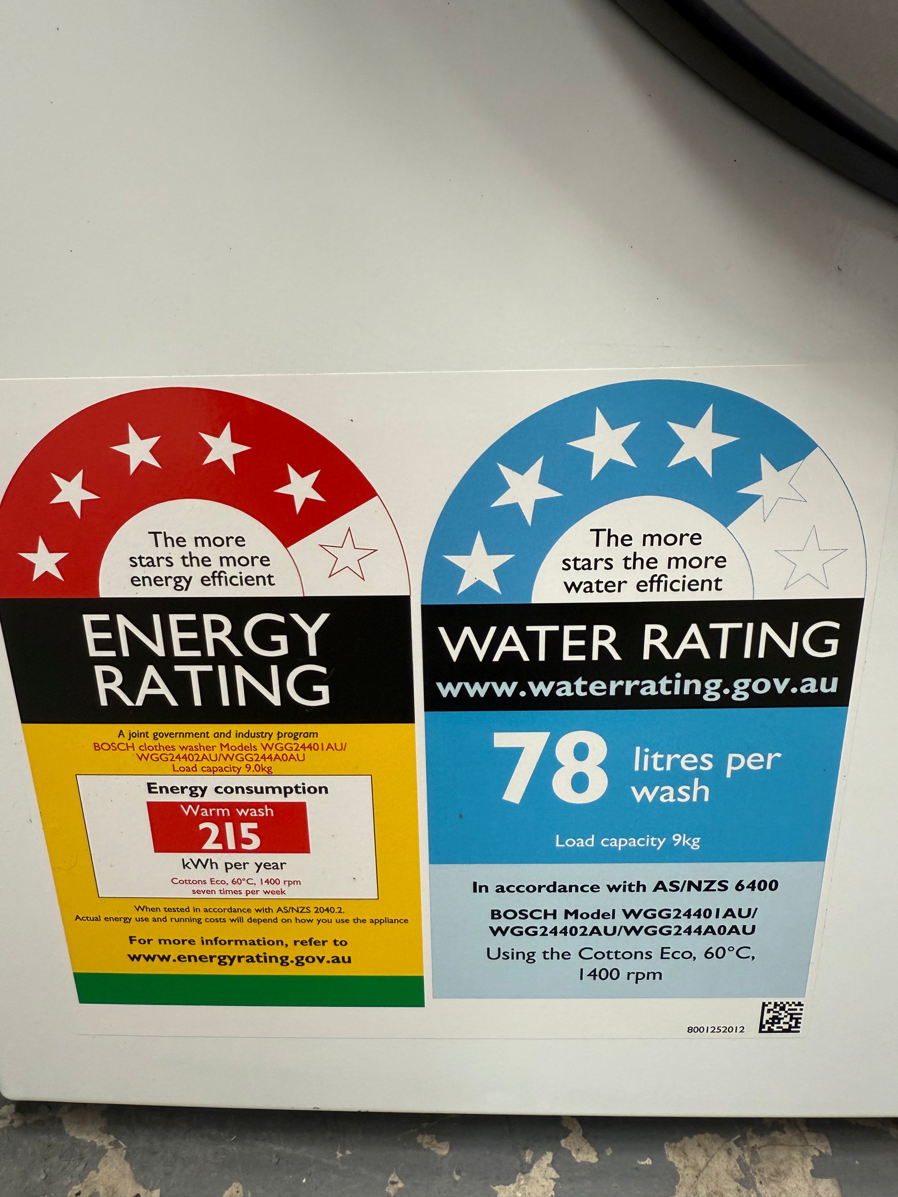 Bosch Series 8 9kg Front Load Washing Machine – Factory Seconds | WGG22440IAU