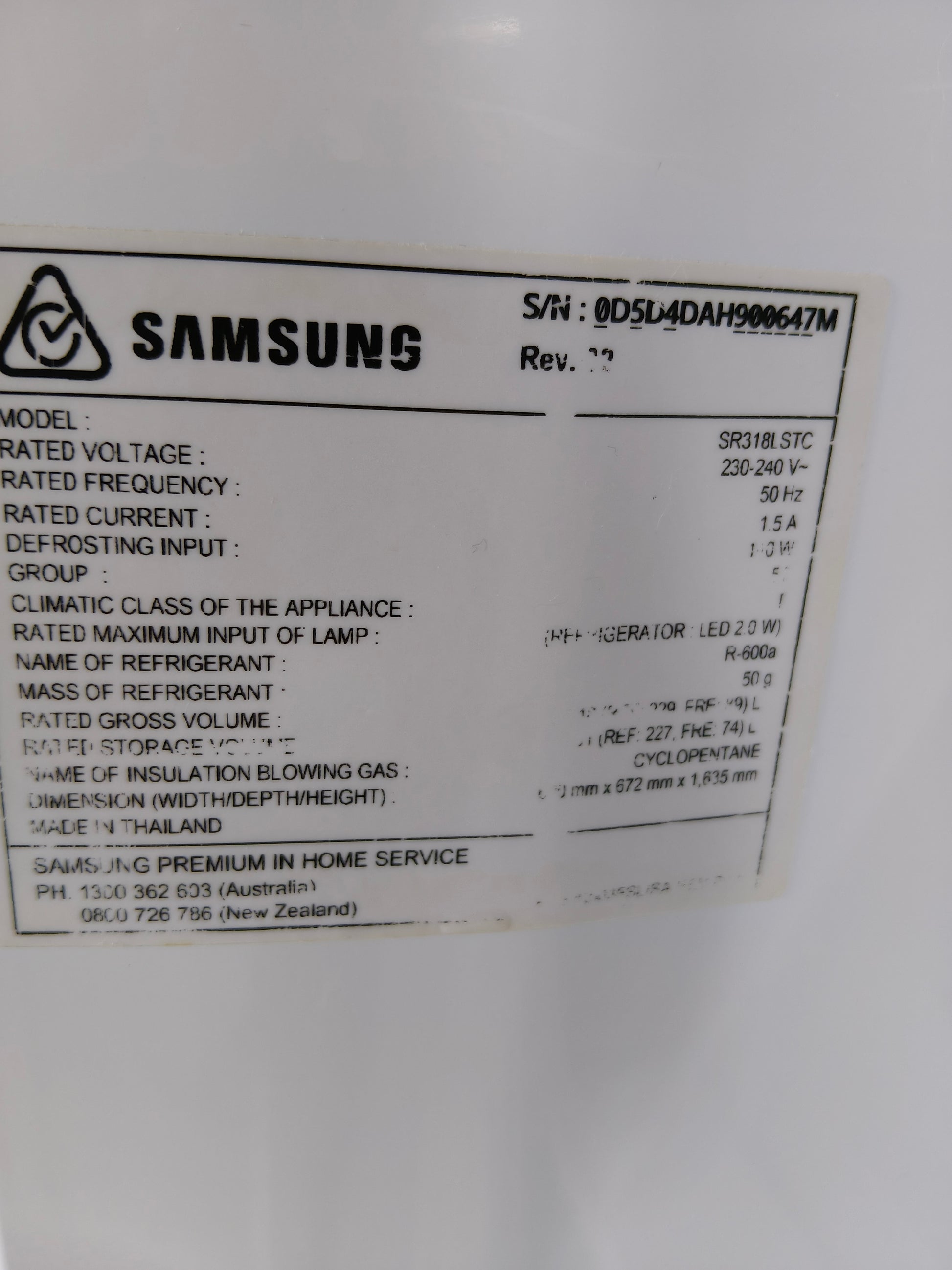 Refurbished Samsung fridge freezer 318 L | SYDNEY