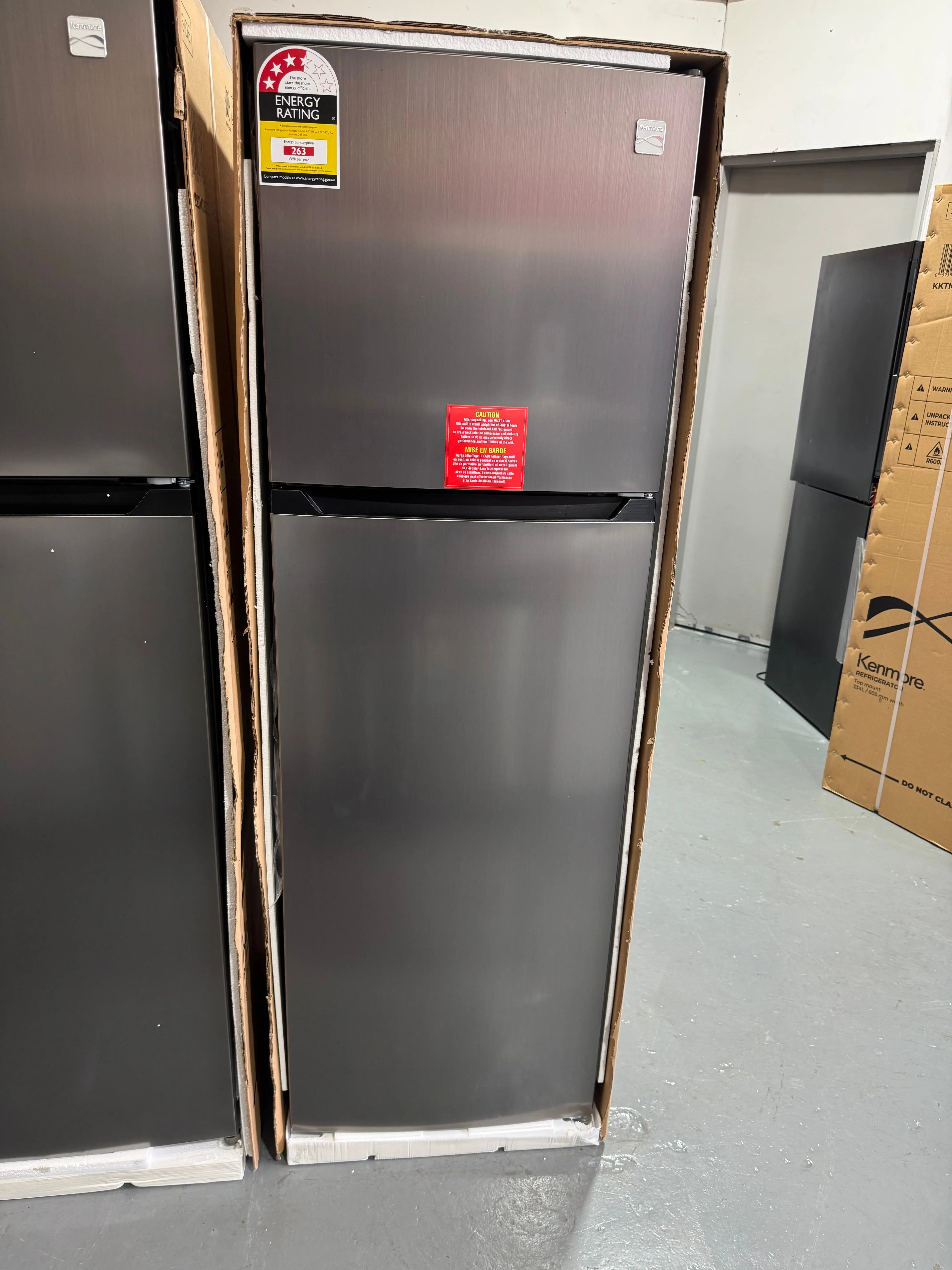 Kenmore 247L Frost Free Top Mount Fridge – Stainless Steel – 2 Year Warranty | SYDNEY