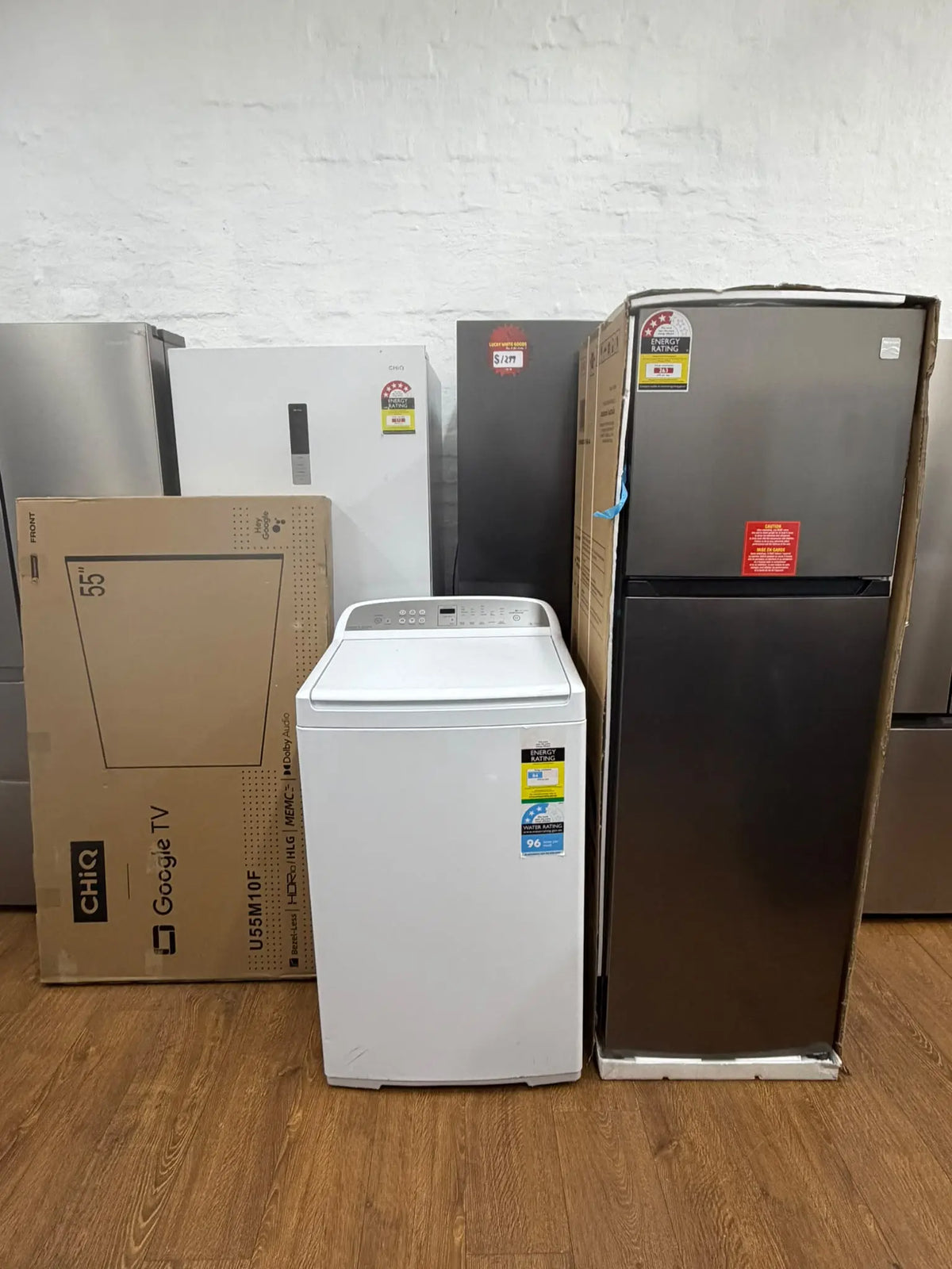 Kenmore 247L Refrigerator + CHiQ 55-inch 4K Google TV + Fisher & Paykel 8.5kg Washing Machine – Combo | RESERVOIR