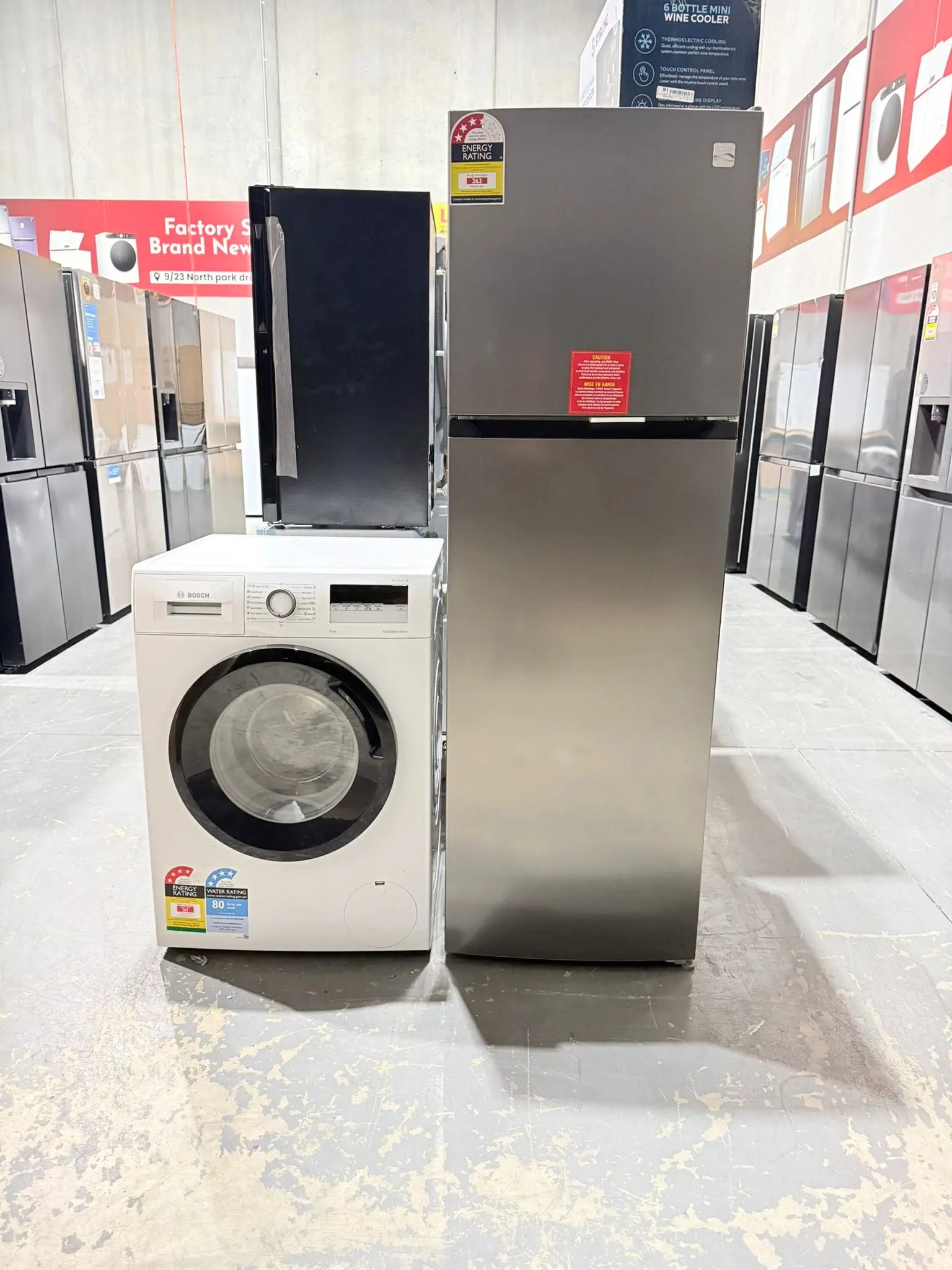 Kenmore 247L Top Mount Fridge Freezer (Brand New, 2-Year Warranty) + Bosch 8kg Washing Machine (Refurbished) – Combo Deal | MELBOURNE