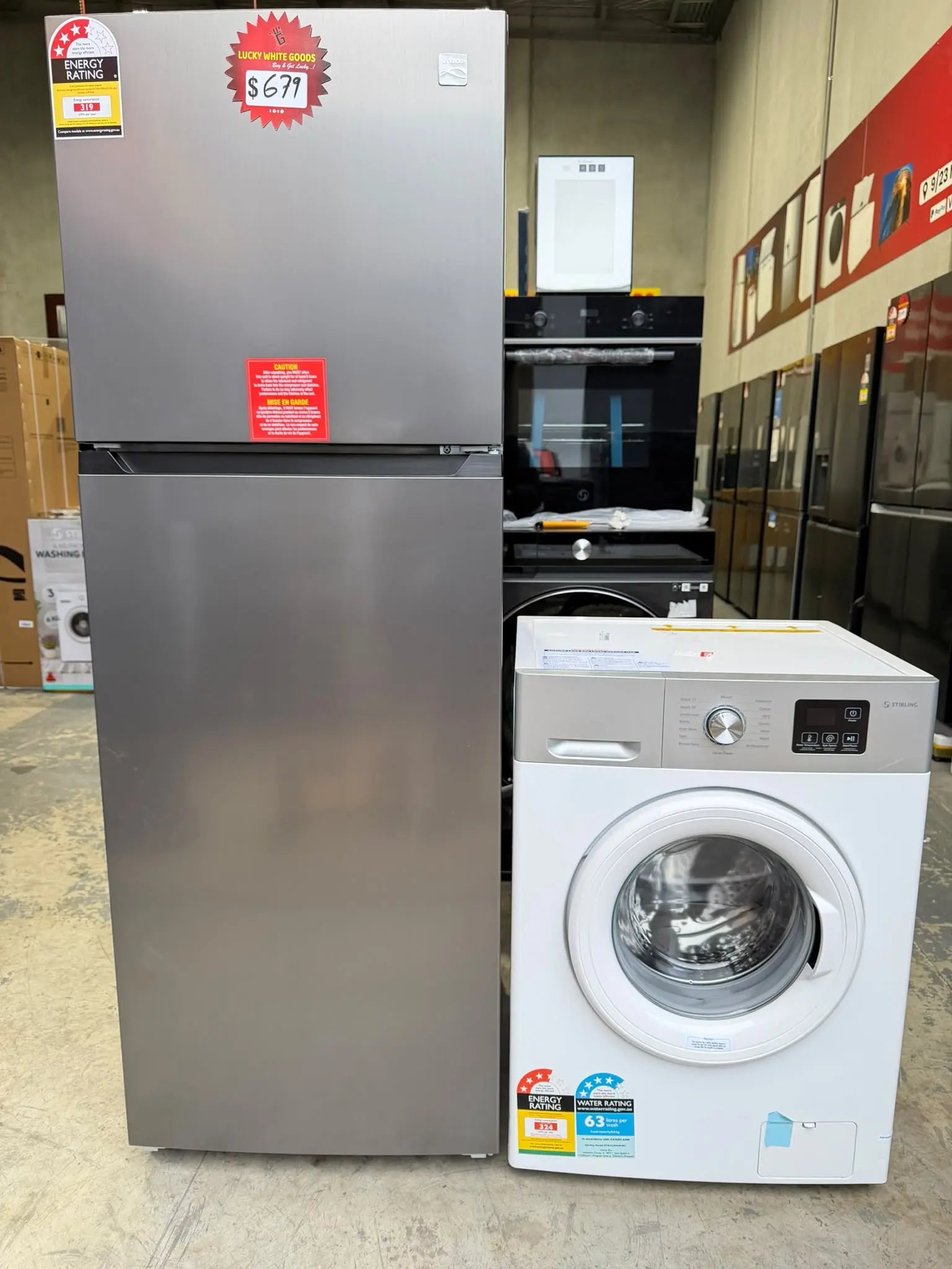 Kenmore 334L Fridge + Stirling 8kg Washing Machine Combo | MELBOURNE