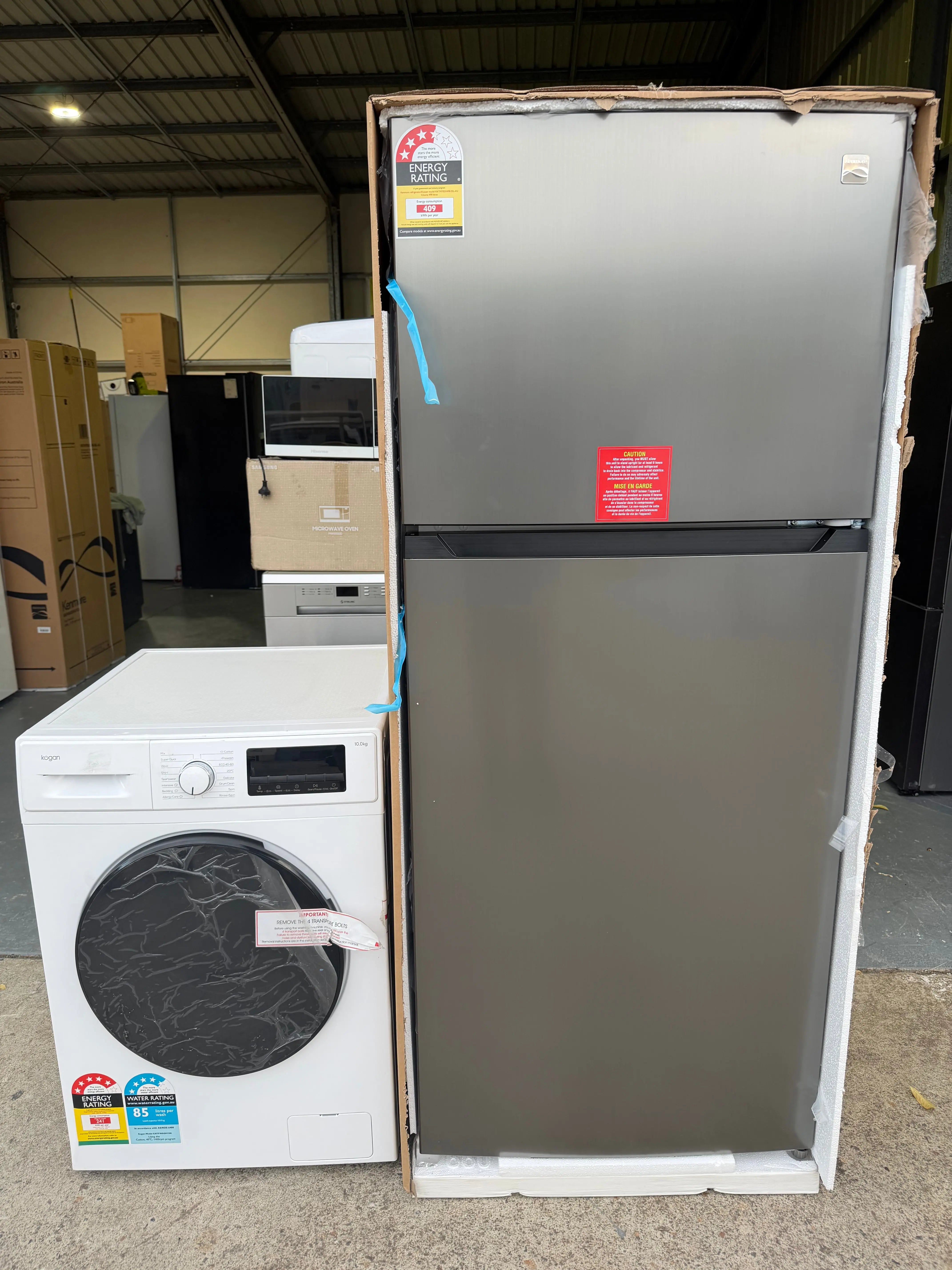 Kenmore 498L Fridge Freezer + Kogan 10kg Washing Machine Combo | BRISBANE