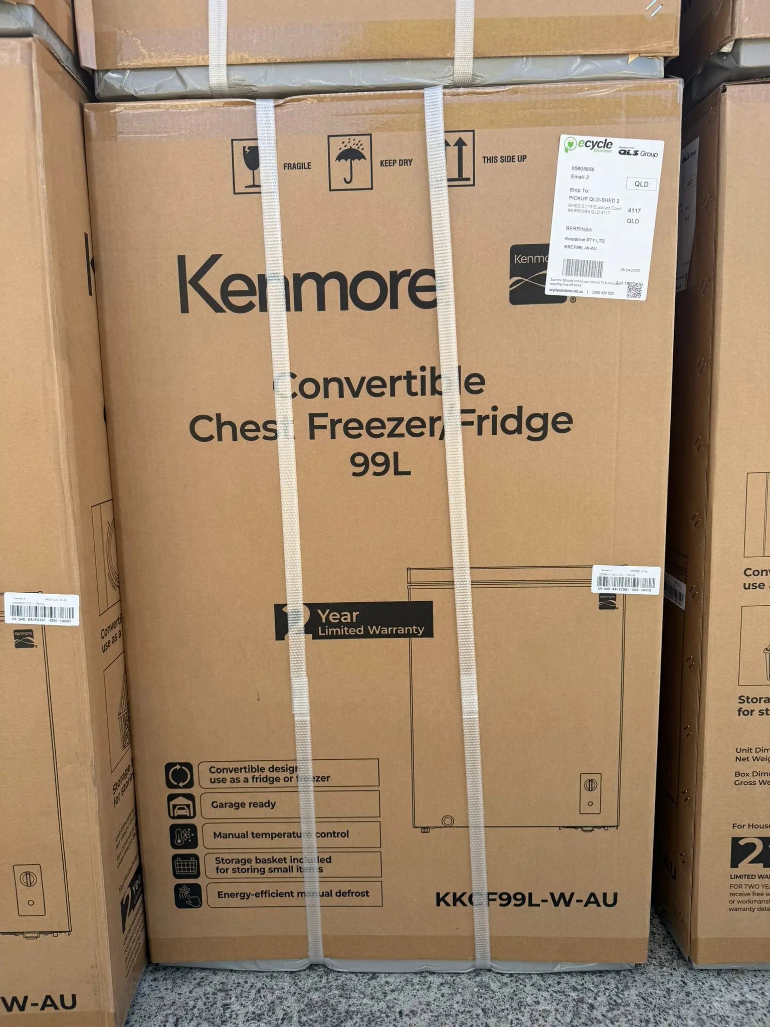 Kenmore 99L Chest Freezer KKCF99L-W-AU – Brand New-2 year warranty | BRISBANE