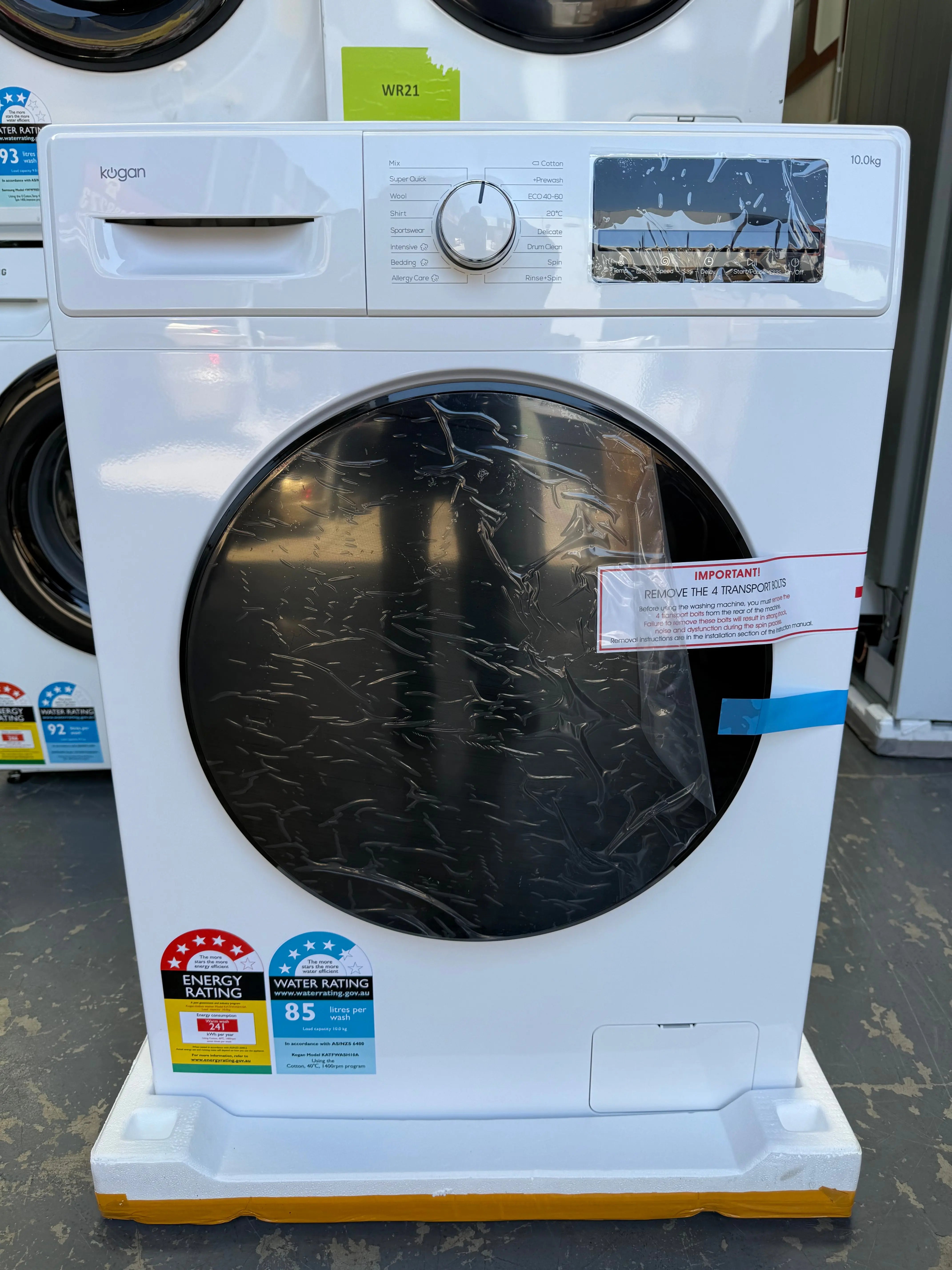 Kogan 10kg Front Load Washing Machine – Factory Seconds | KATFWASH10A | MELBOURNE