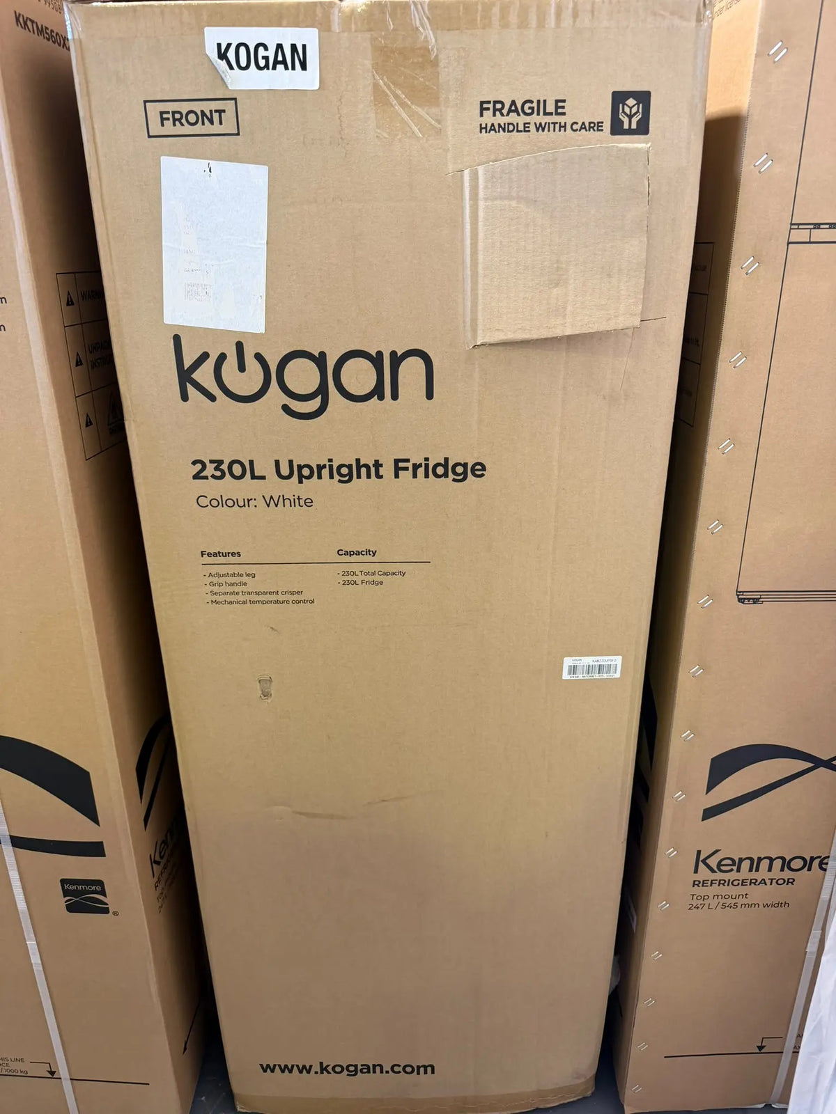 Kogan 230L Upright Fridge – Carton Damaged | BRISBANE