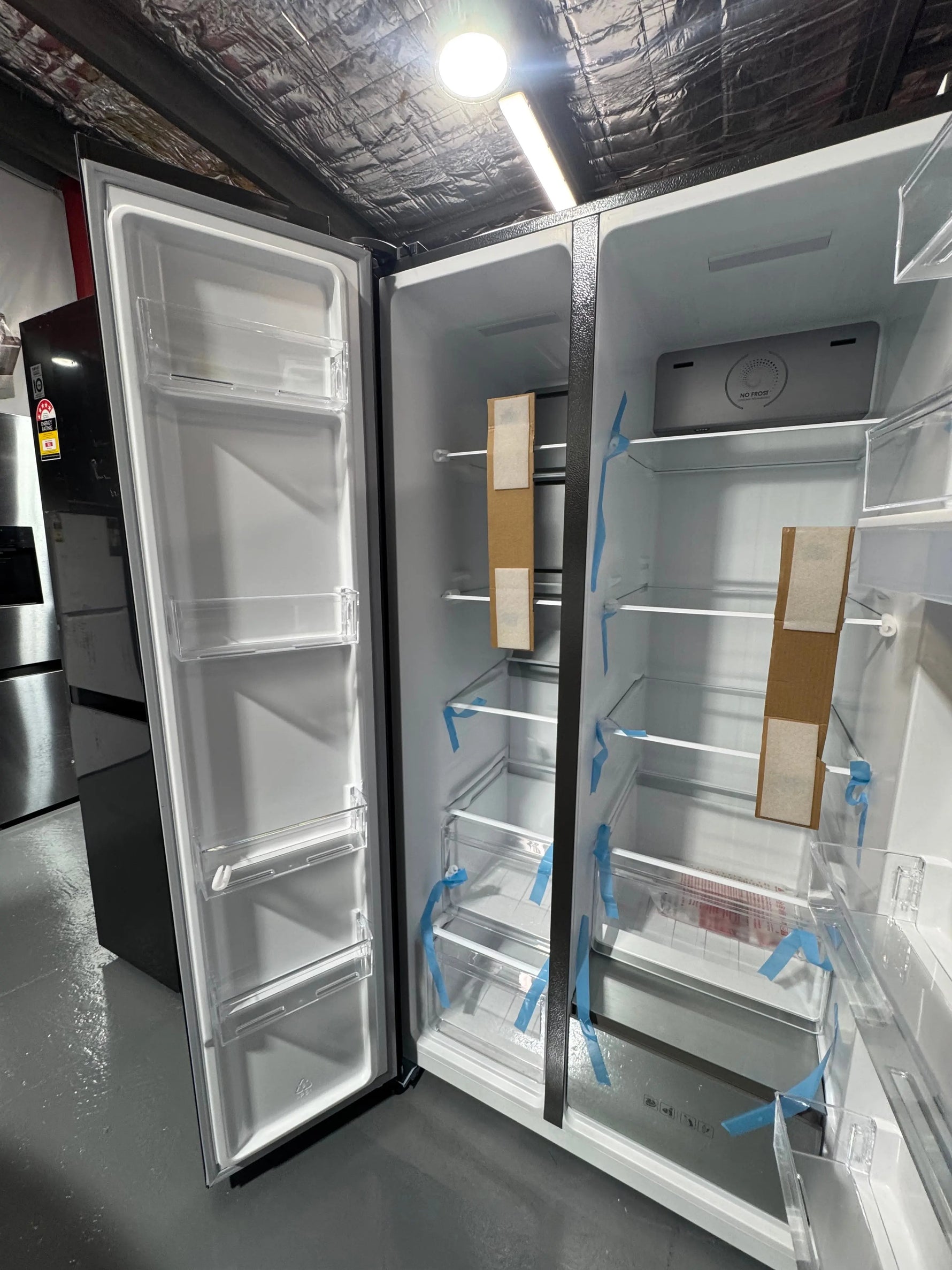 Kogan 592L Side by Side Fridge with Water Dispenser (Black Stainless Steel) | SYDNEY