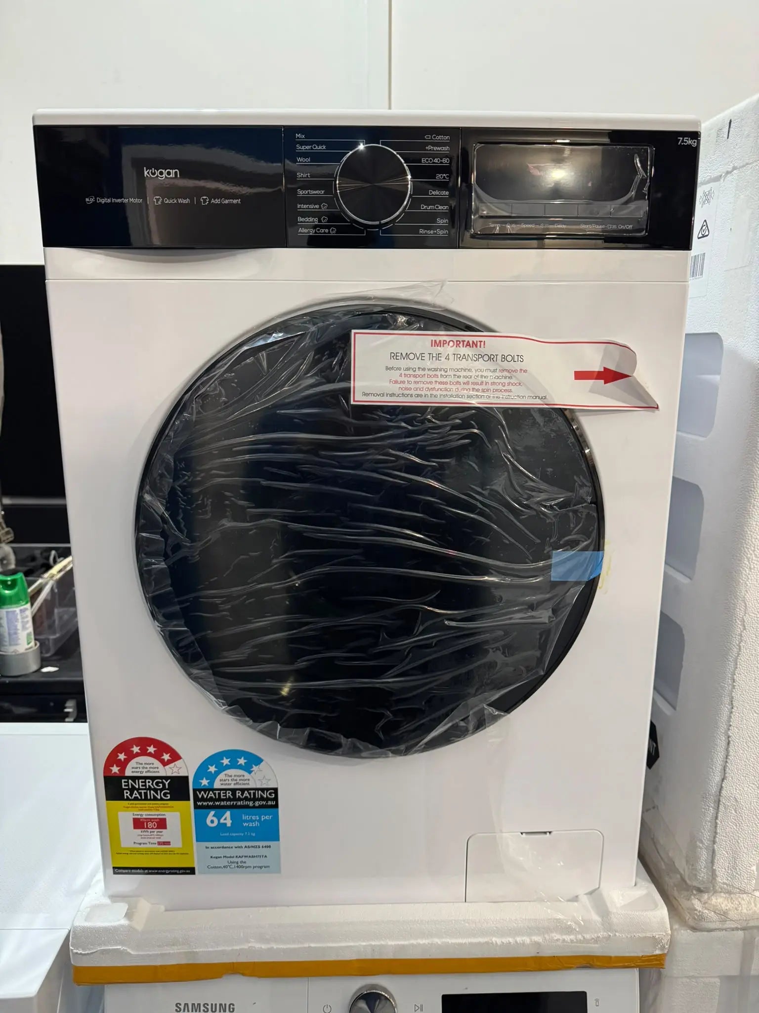 Kogan 7.5kg Washing Machine – Factory Seconds