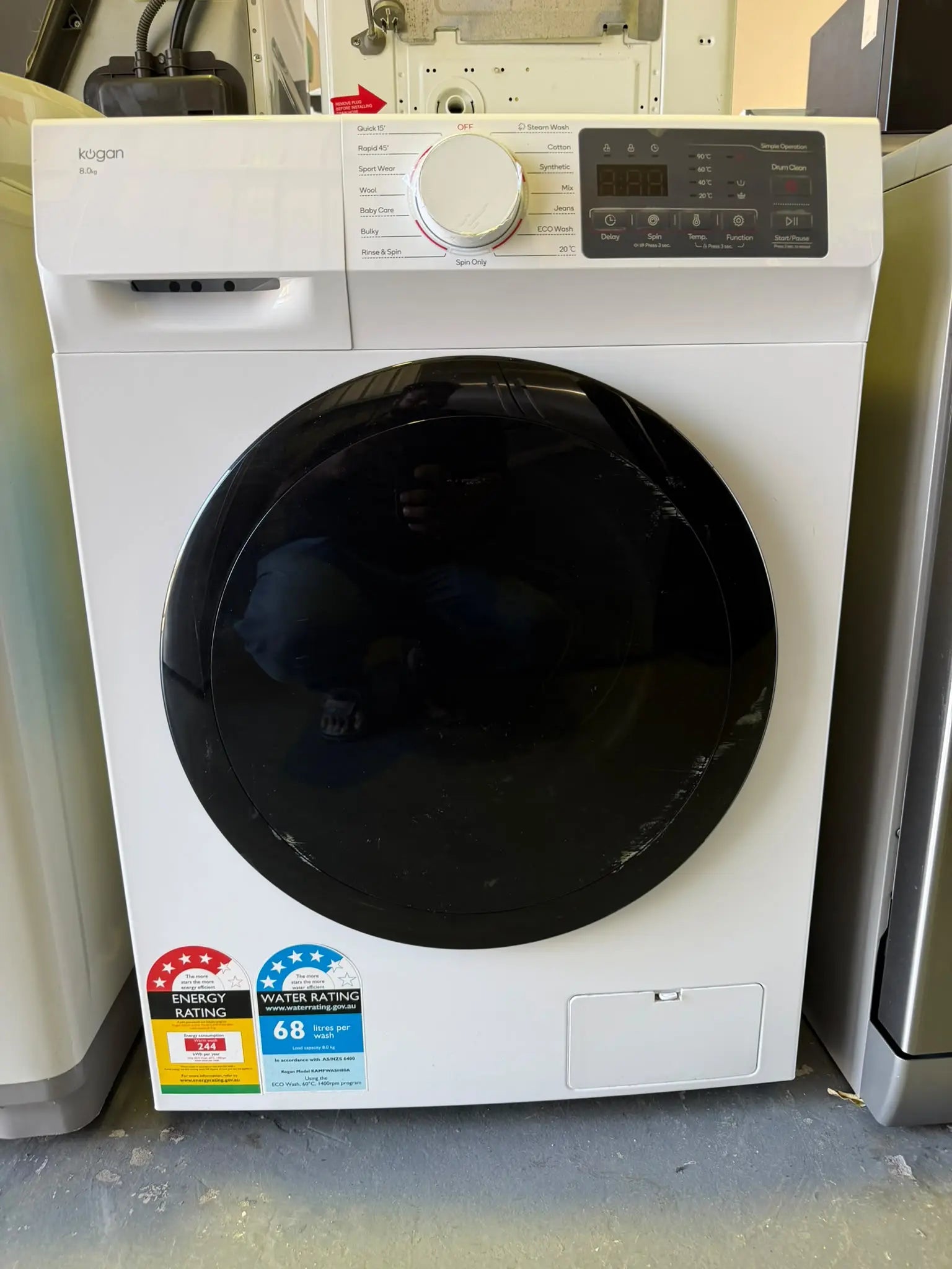 Kogan 8kg Front Load BLDC Inverter Washing Machine – Factory Second | BRISBANE