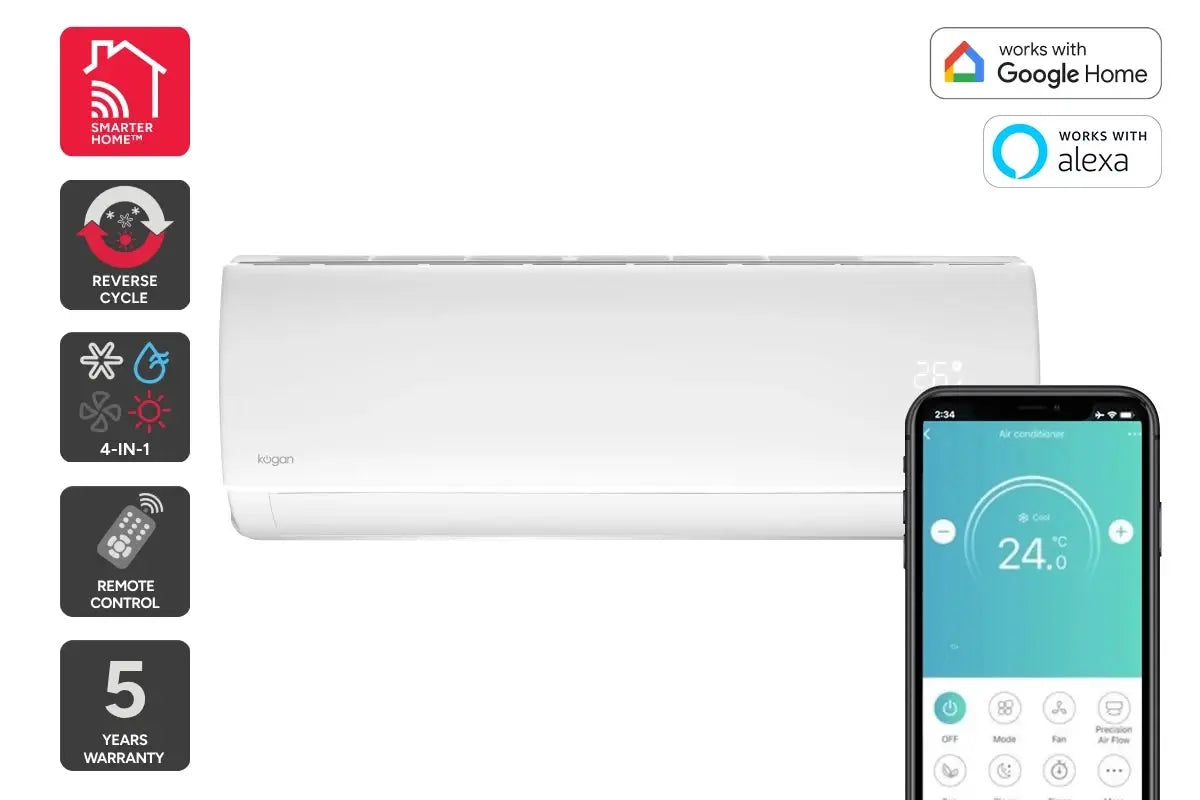 Kogan SmarterHome 3.5kW Inverter Split System Air Conditioner – Factory Second | RESERVOIR