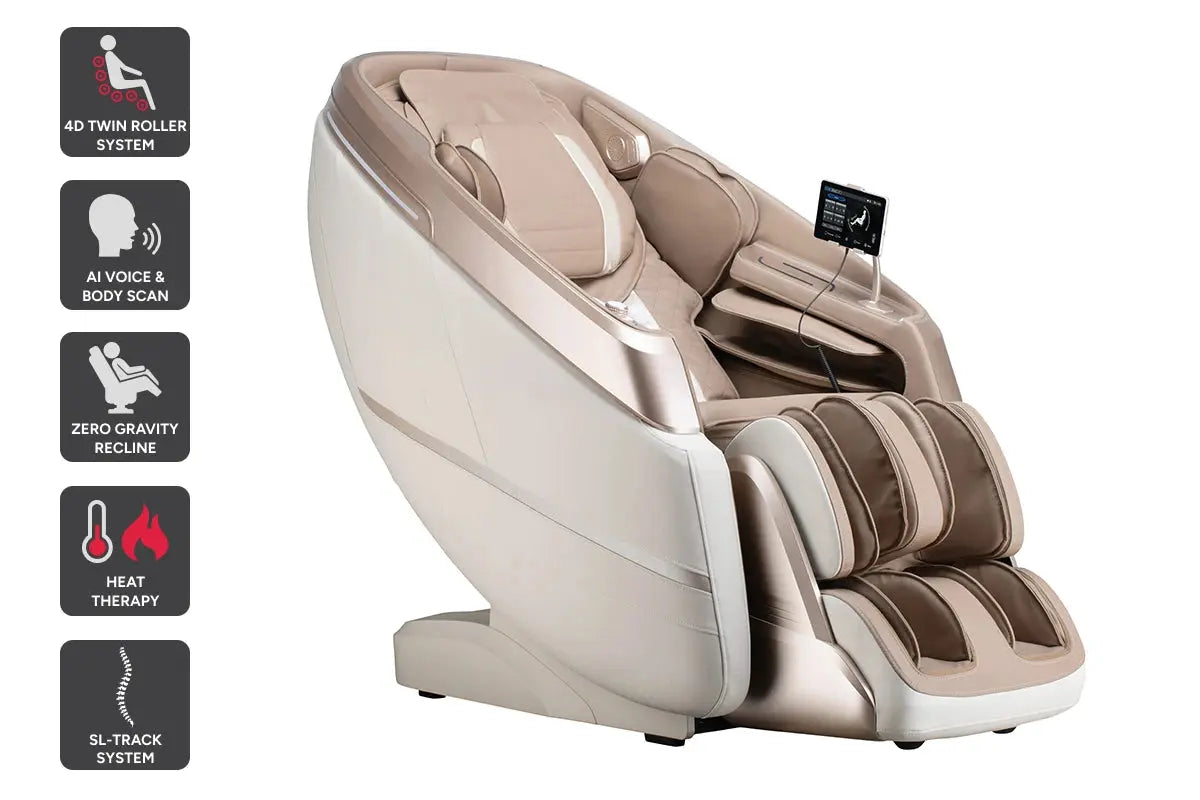 Kogan VitalityElite 4D Zero-Gravity SL-Track Massage Recliner Chair (Beige)