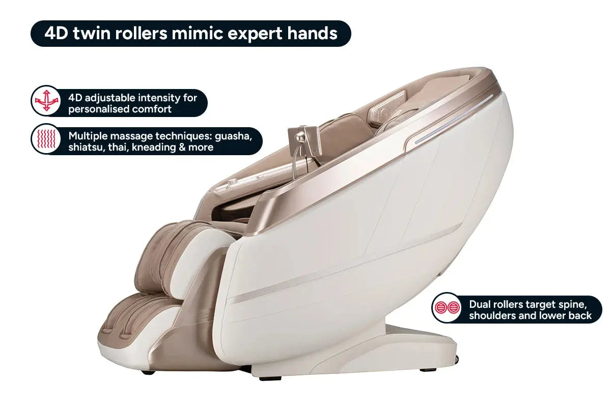 Kogan VitalityElite 4D Zero-Gravity SL-Track Massage Recliner Chair (Beige)