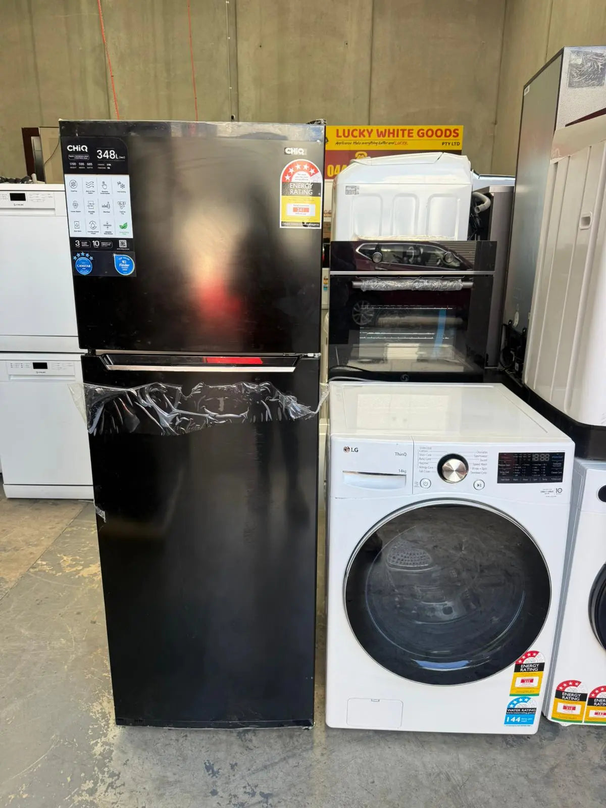 LG 14kg Front Load Washer + CHiQ 348L Fridge Combo – Refurbished | MELBOURNE