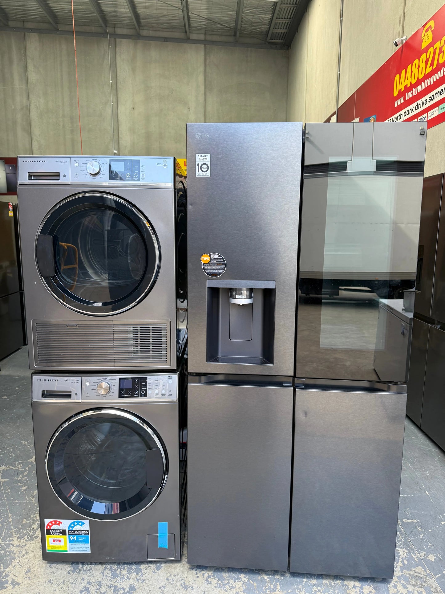 LG 500L French Door Fridge – 
Fisher & Paykel 11kg Front Load Washer and 9kg dryer -Hisense 65″ 4K Smart TV | MELBOURNE