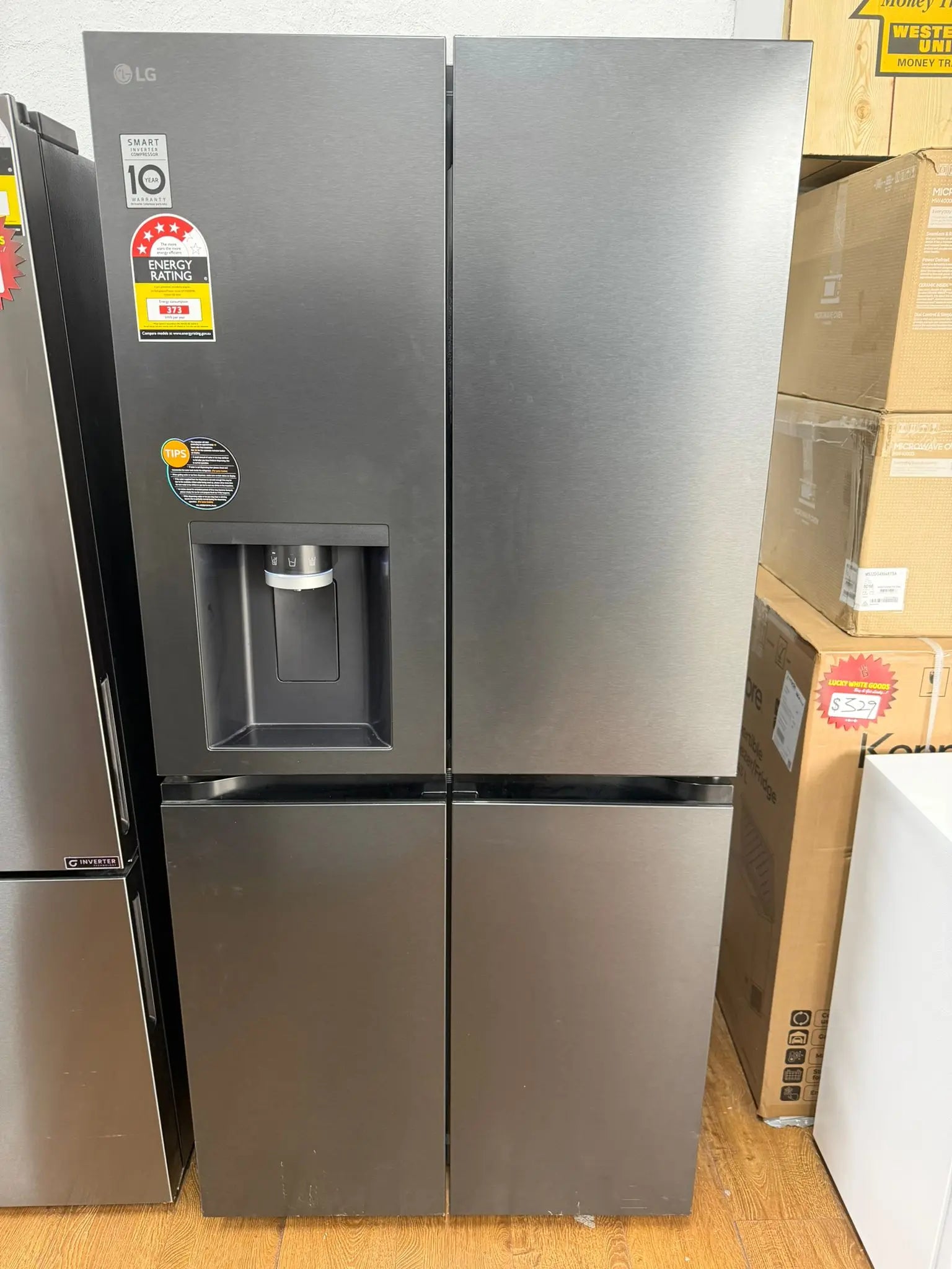 LG 506L Slim French Door Fridge – Matte Black (Factory Seconds) GF-LN500MBL | RESERVOIR