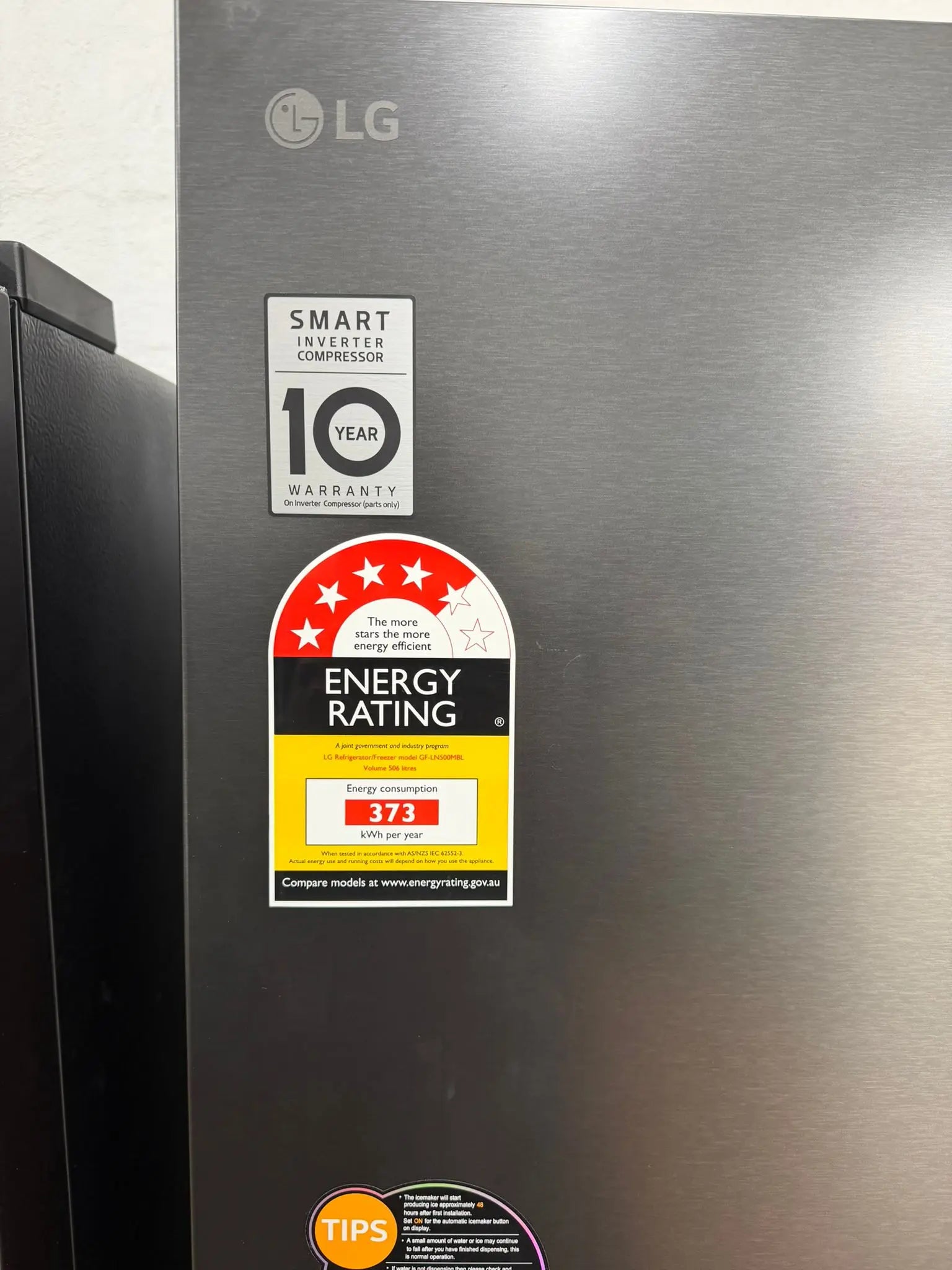 LG 506L Slim French Door Fridge – Matte Black (Factory Seconds) GF-LN500MBL | RESERVOIR