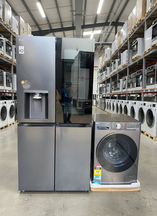 LG 508L InstaView Slim French Door Fridge and LG 10kg Front Load Washer | MELBOURNE