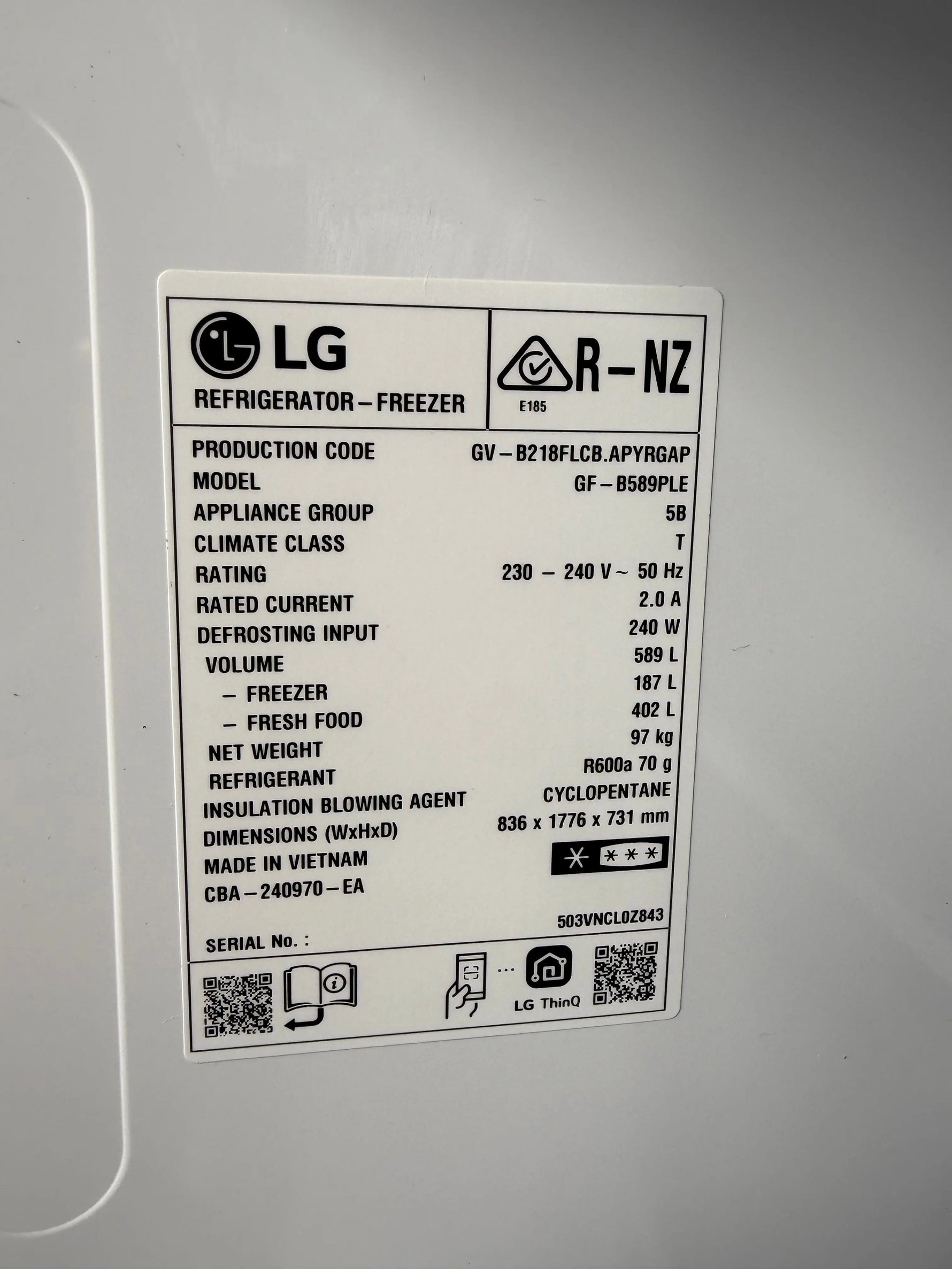 LG 589L Bottom Mount Fridge – Factory Seconds | BF-B589PLE | MELBOURNE