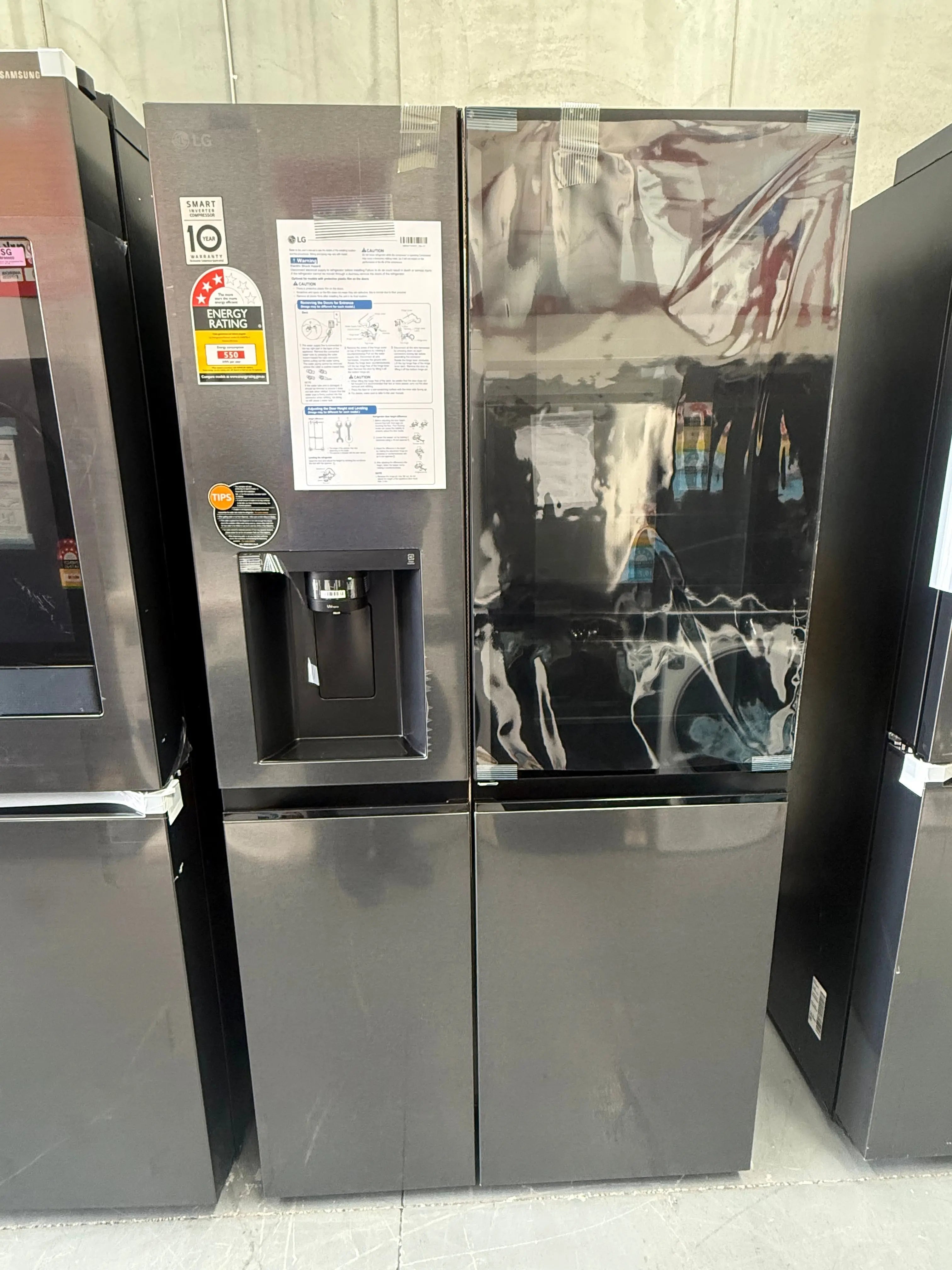 LG 635L Side-by-Side Fridge – Factory Seconds | GS-V600MBLC | MELBOURNE