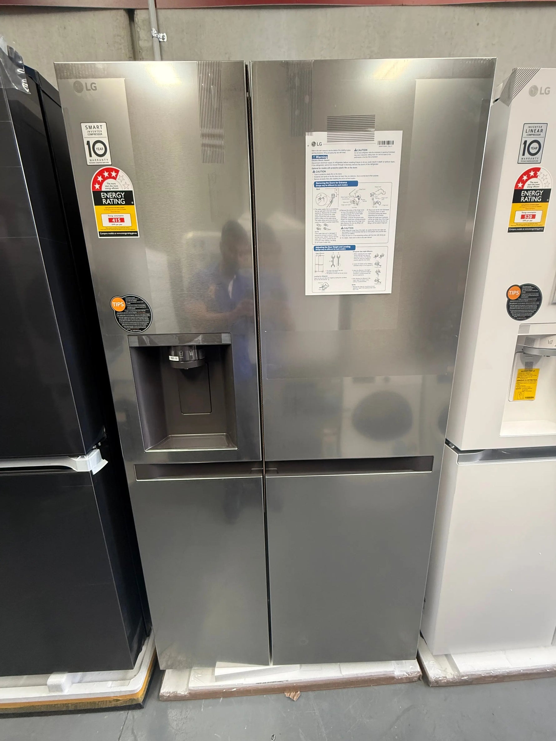 LG 641L Side‑by‑Side Fridge – NO PLUMBED -Factory Seconds | GS‑N599PL | MELBOURNE