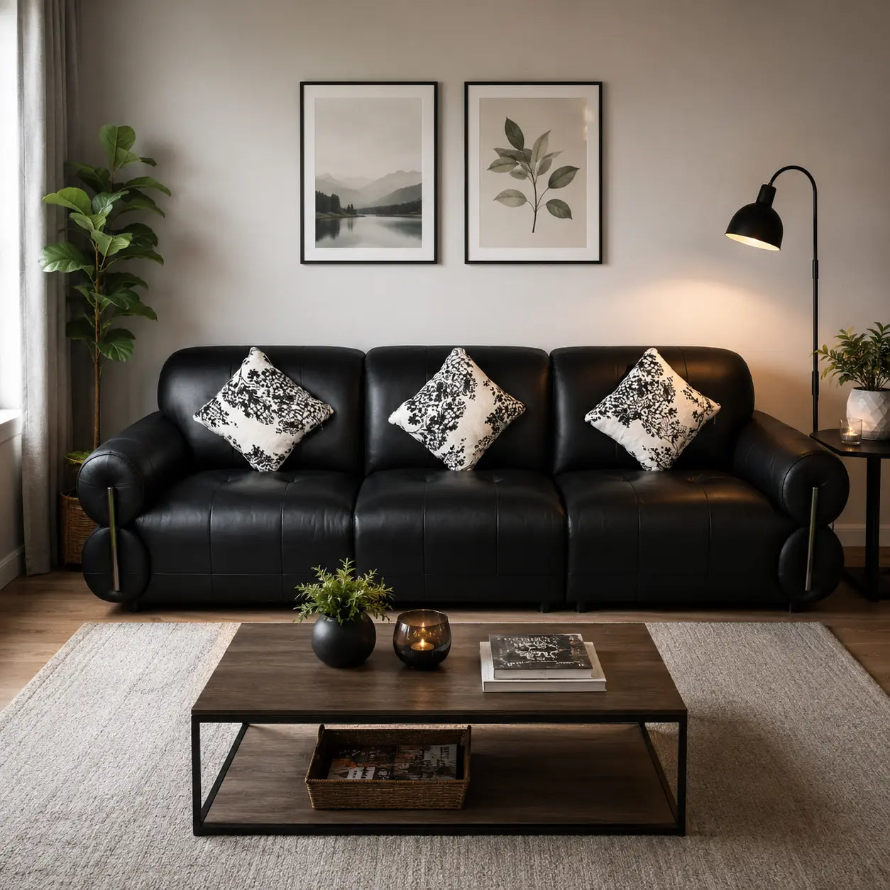 Luxury Black 3 Seater Sofa – Brand New | SYDNEY