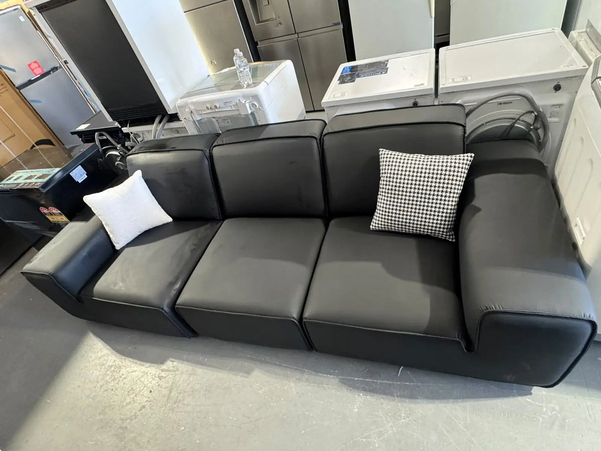Modern Black 3 Seater Sofa – Ex-Display | PERTH