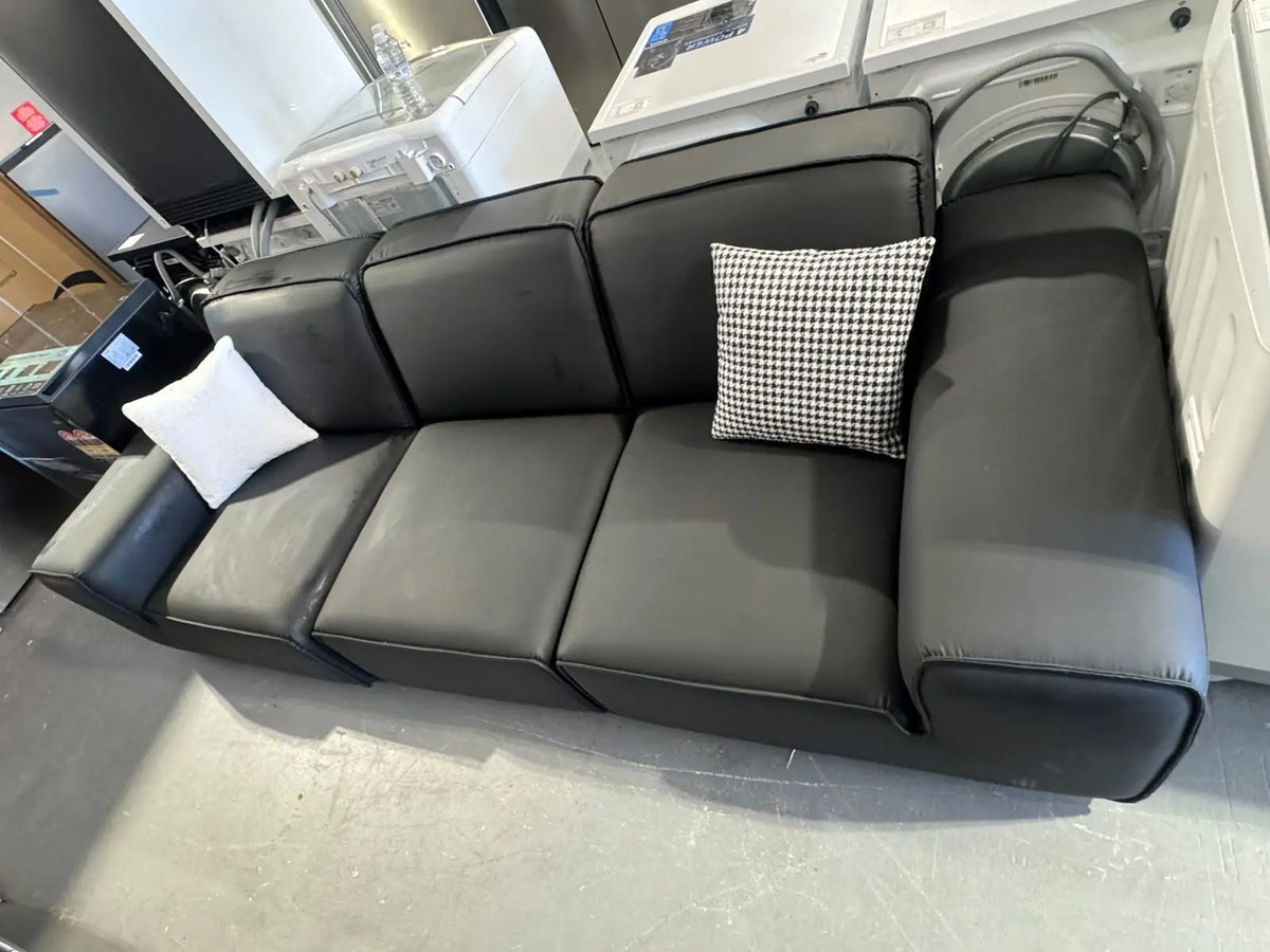 Modern Black 3 Seater Sofa – Ex-Display | PERTH