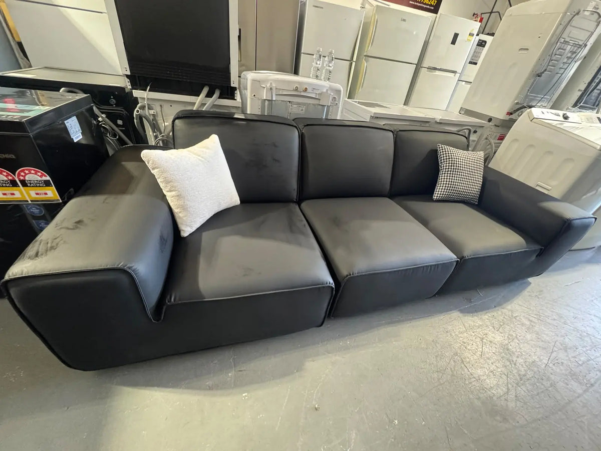 Modern Black 3 Seater Sofa – Ex-Display | PERTH