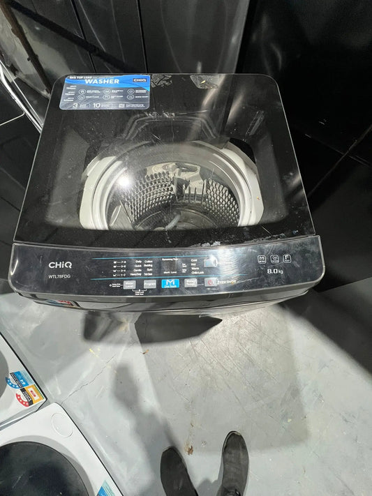 Near New Condition CHiQ 8kg Top Load Washing Machine –BLACK| WTL79B | ADELAIDE