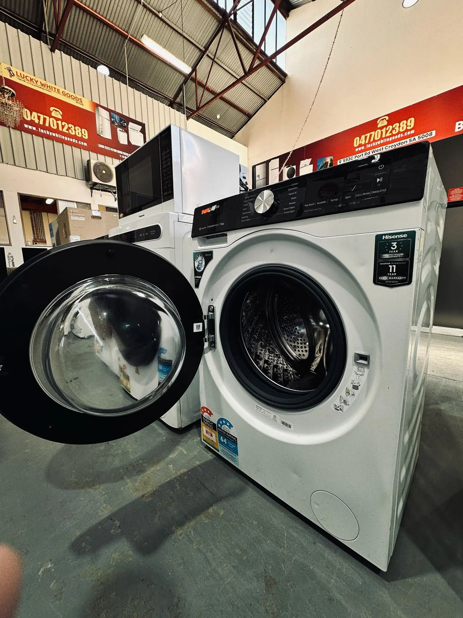 Near New Hisense 7.5kg Front Load Washing Machine | ADELAIDE