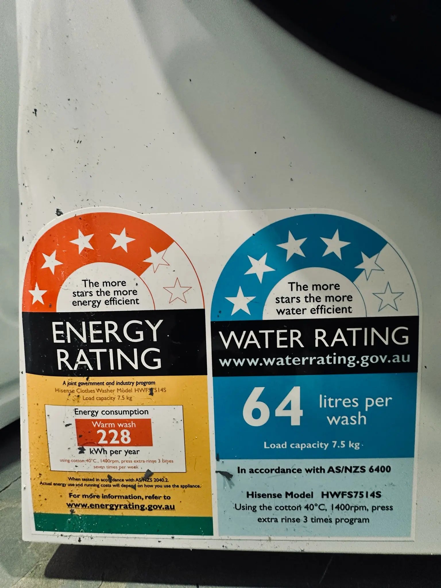 Near New Hisense 7.5kg Front Load Washing Machine | ADELAIDE