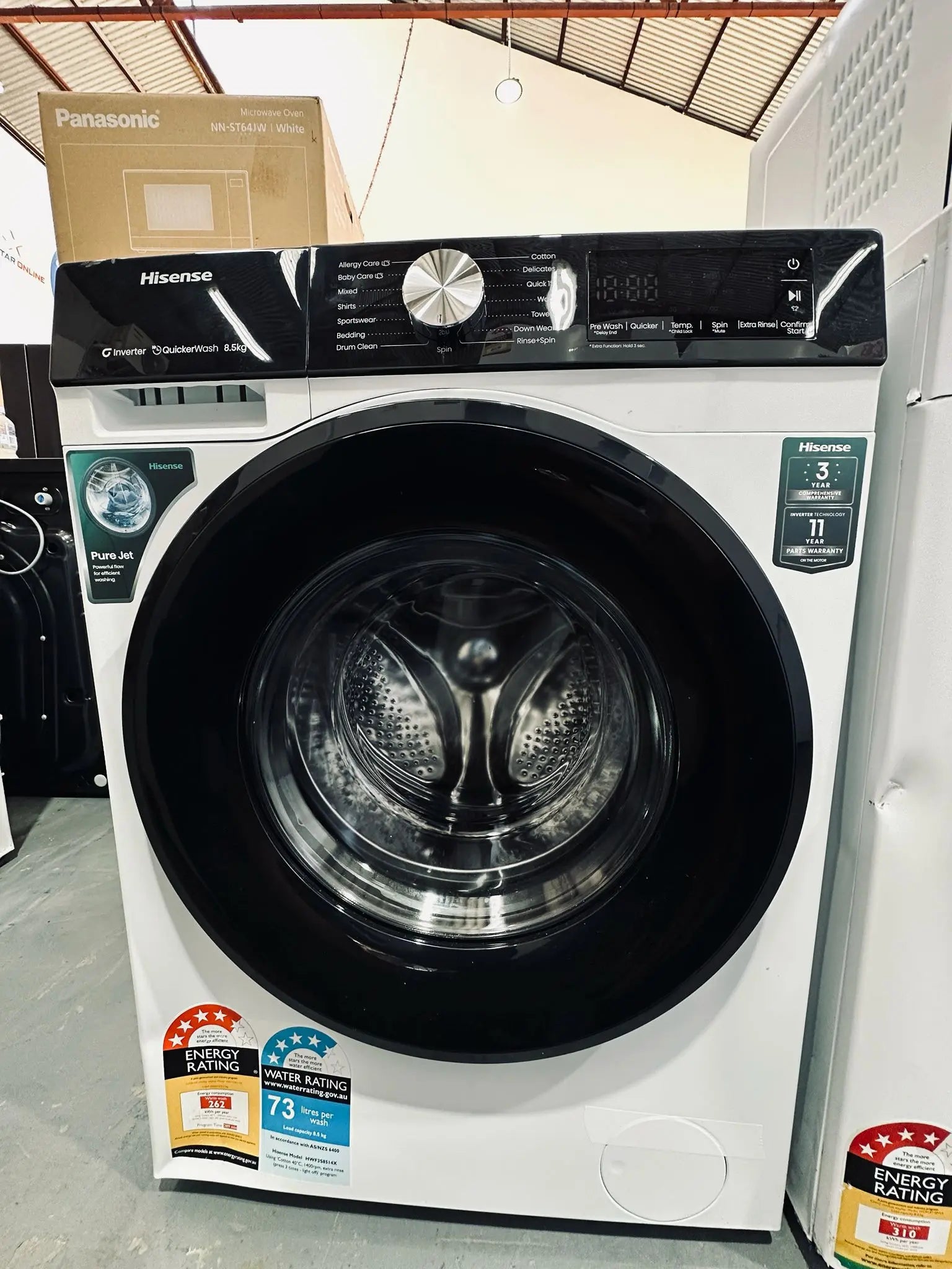 Near New Hisense 8.5kg Front Load Washing Machine | ADELAIDE