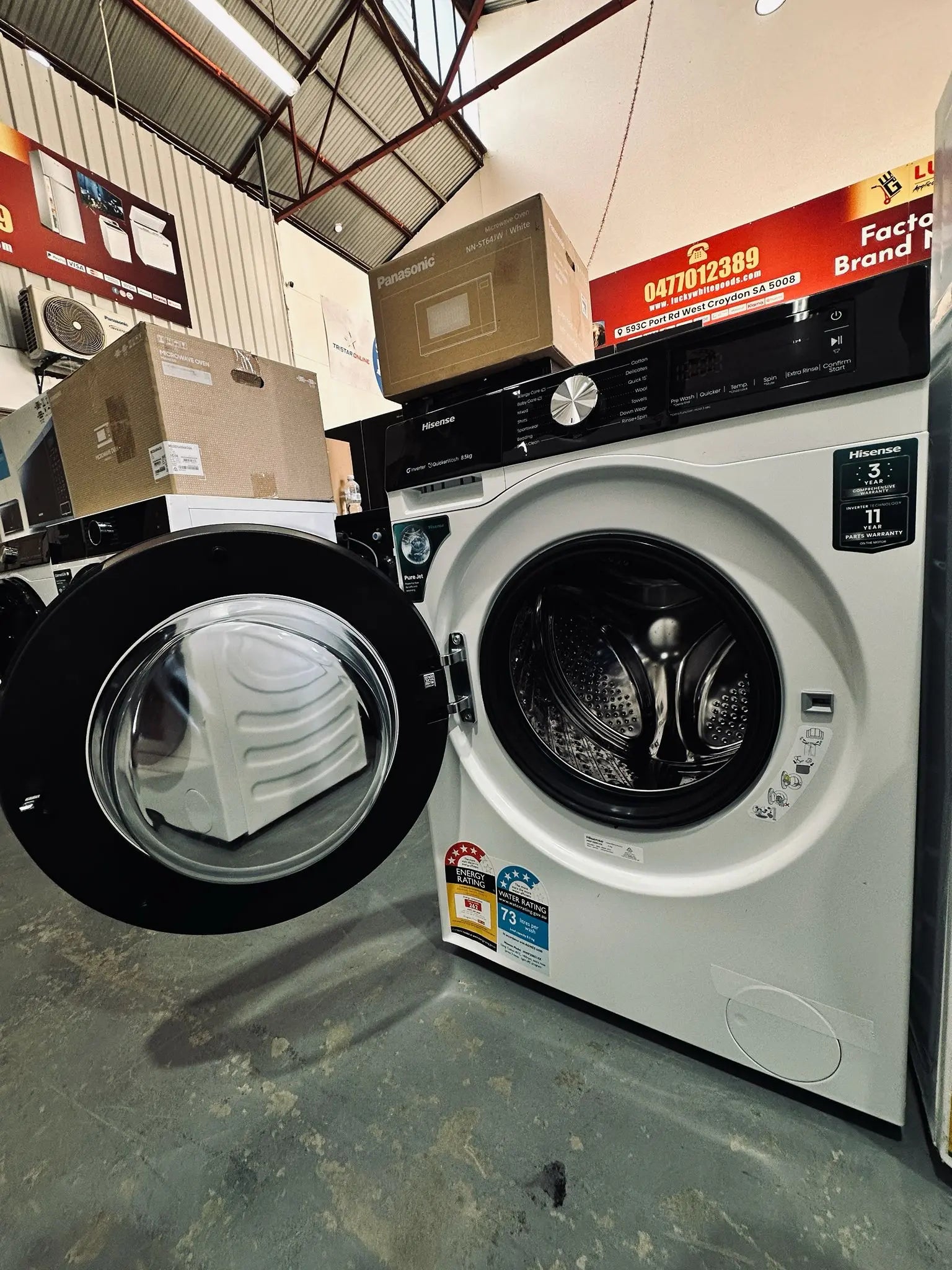 Near New Hisense 8.5kg Front Load Washing Machine | ADELAIDE